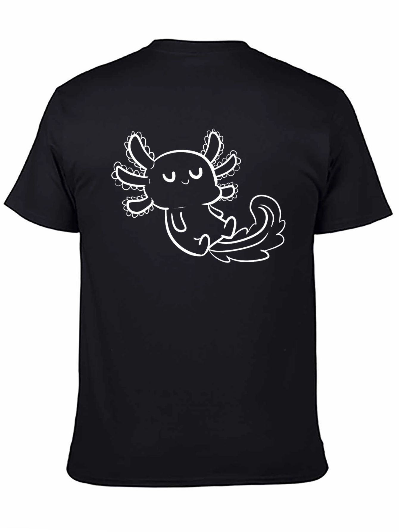 Cute Axolotl Graphic Tee - Black Unisex T-Shirt