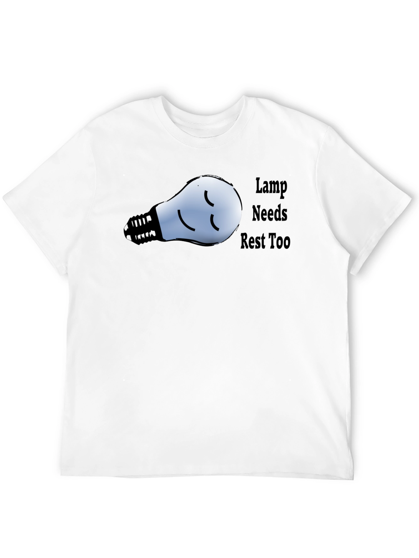 Funny Lamp Needs Rest Too Black T-Shirt