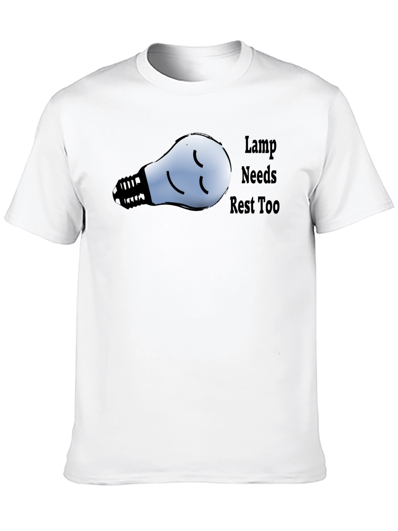 Funny Lamp Needs Rest Too Black T-Shirt
