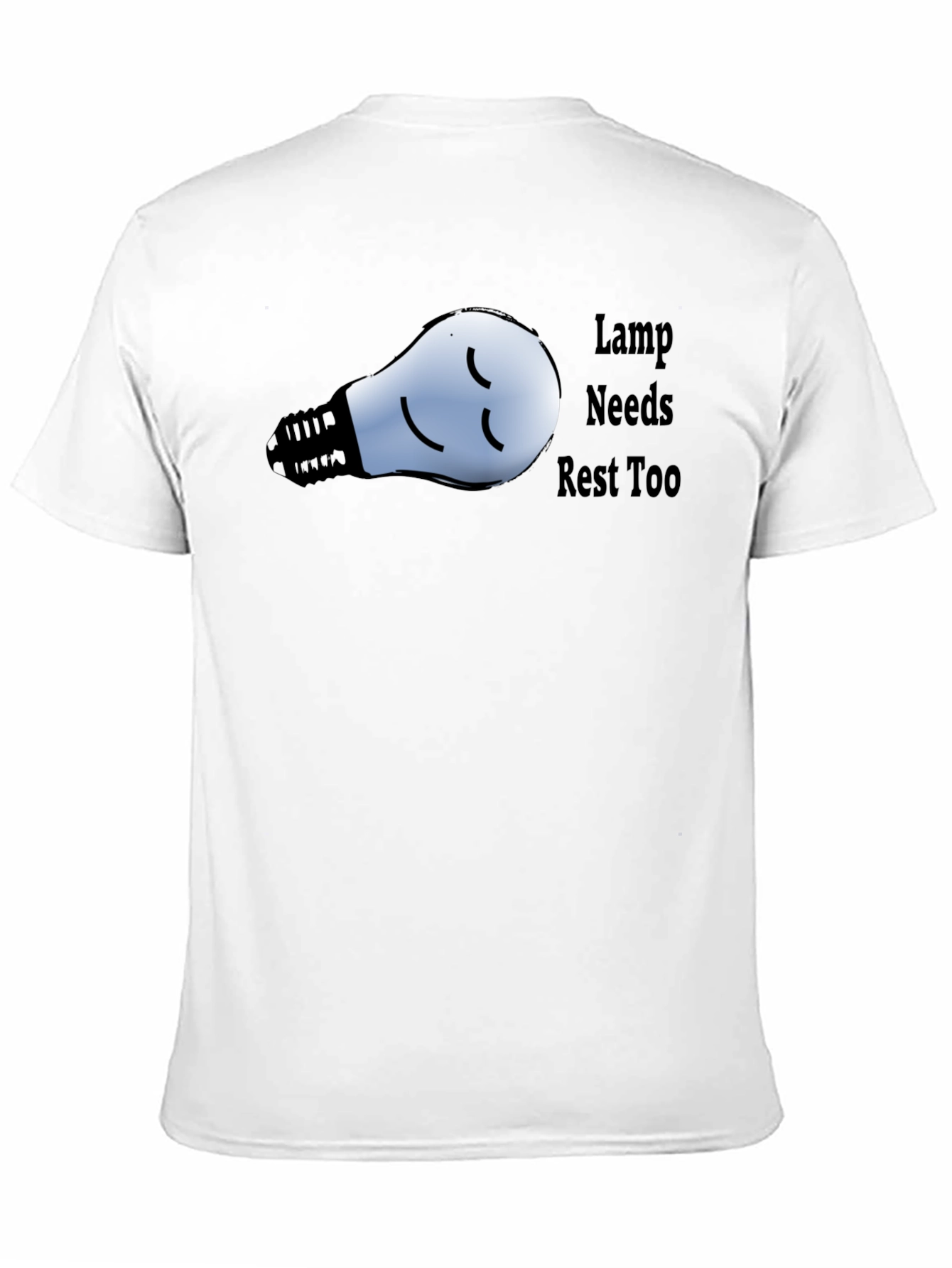 Funny Lamp Needs Rest Too Black T-Shirt