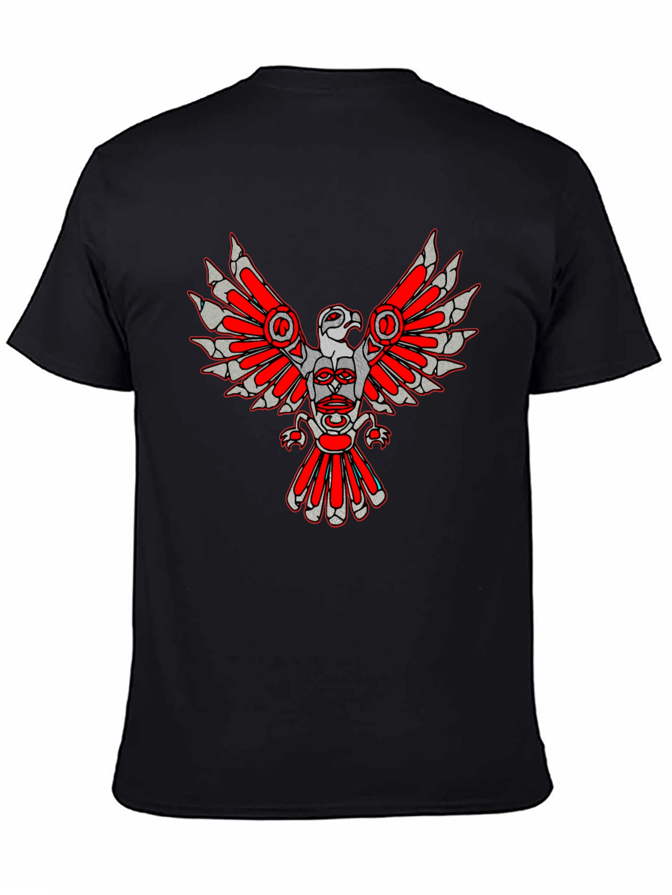 Tribal Eagle Graphic Tee - Black