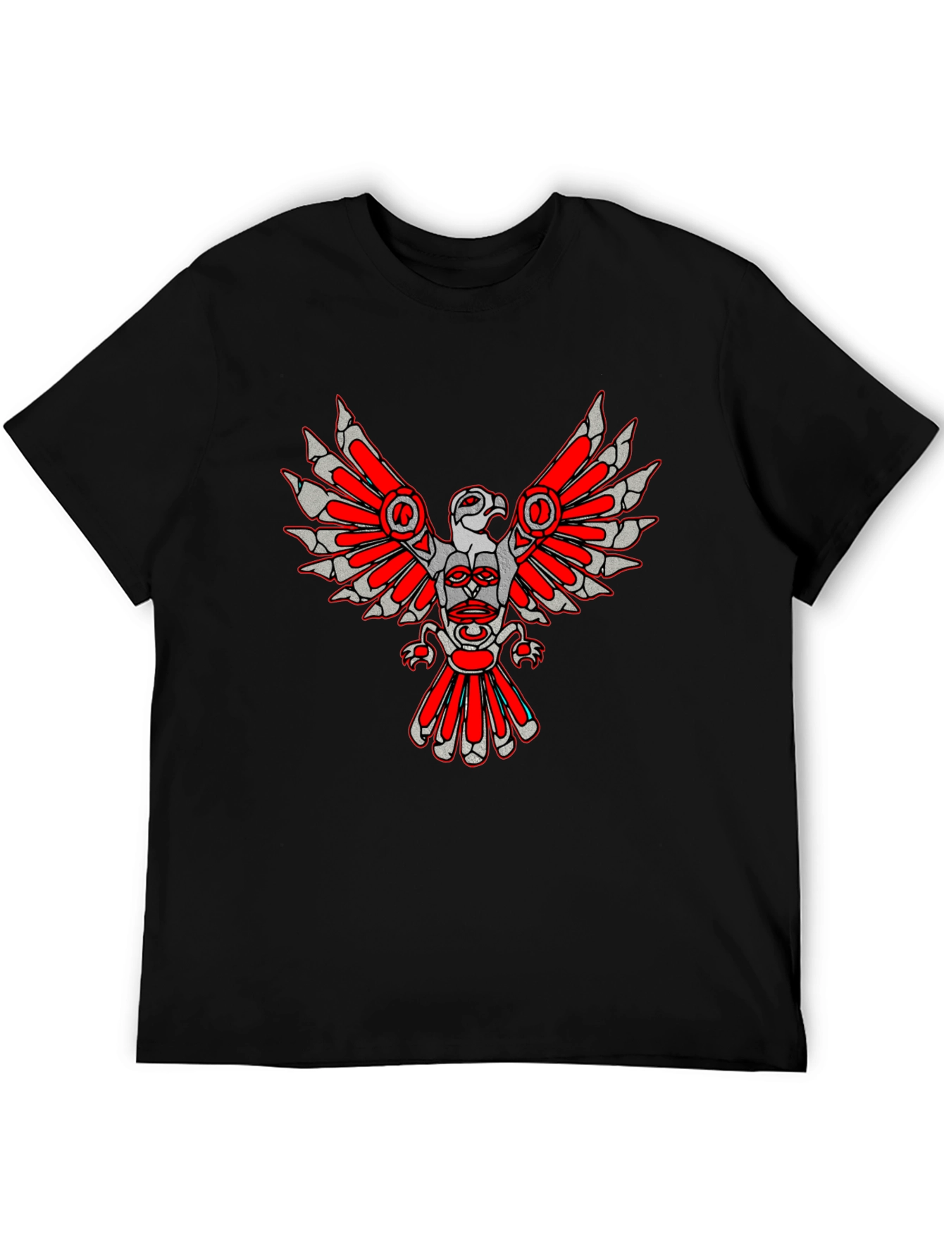 Tribal Eagle Graphic Tee - Black