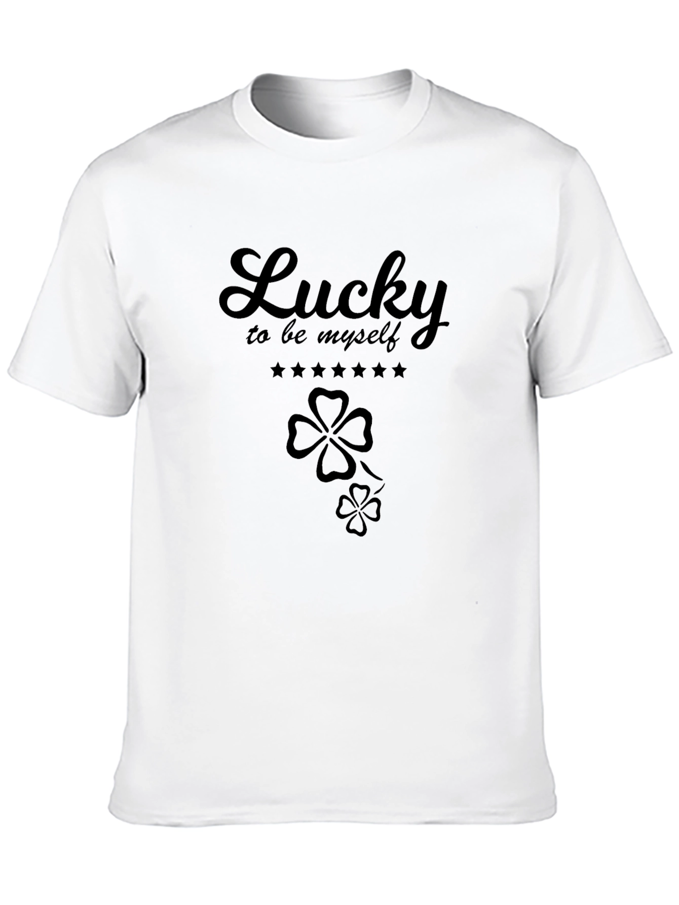 Lucky to be Myself Graphic Tee - Black