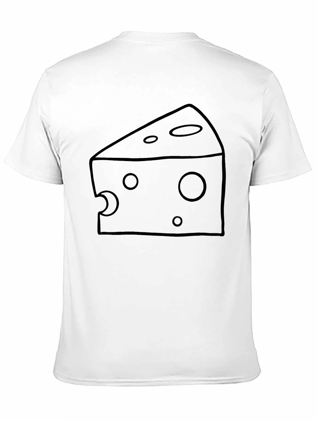 Cheese Graphic Tee - Black Cotton Blend T-Shirt