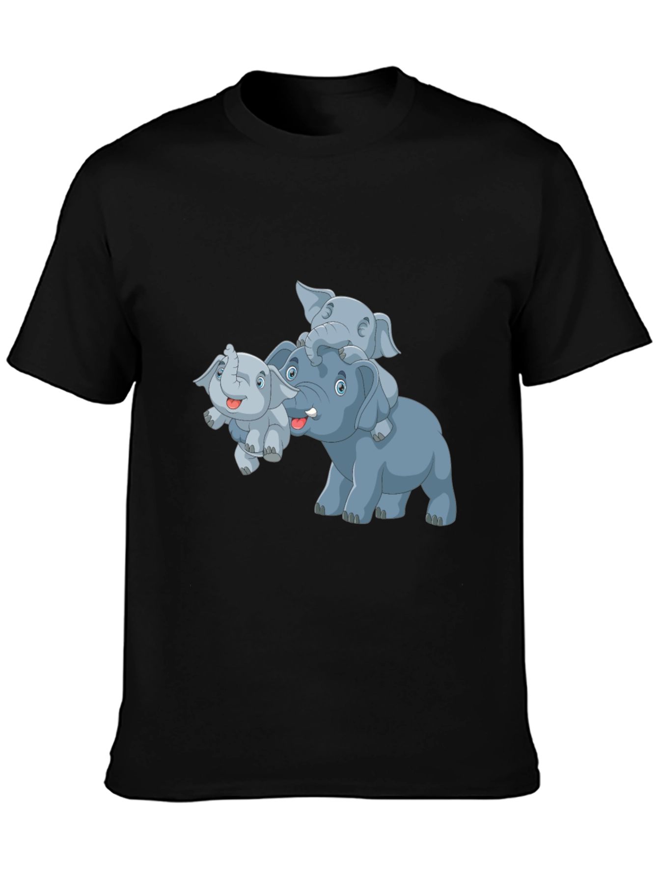 Elephant Family Cartoon T-Shirt