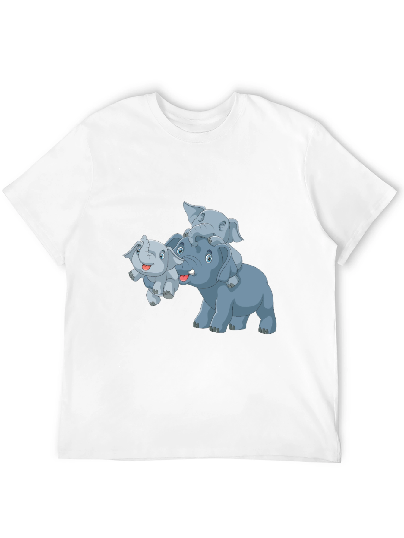 Elephant Family Cartoon T-Shirt