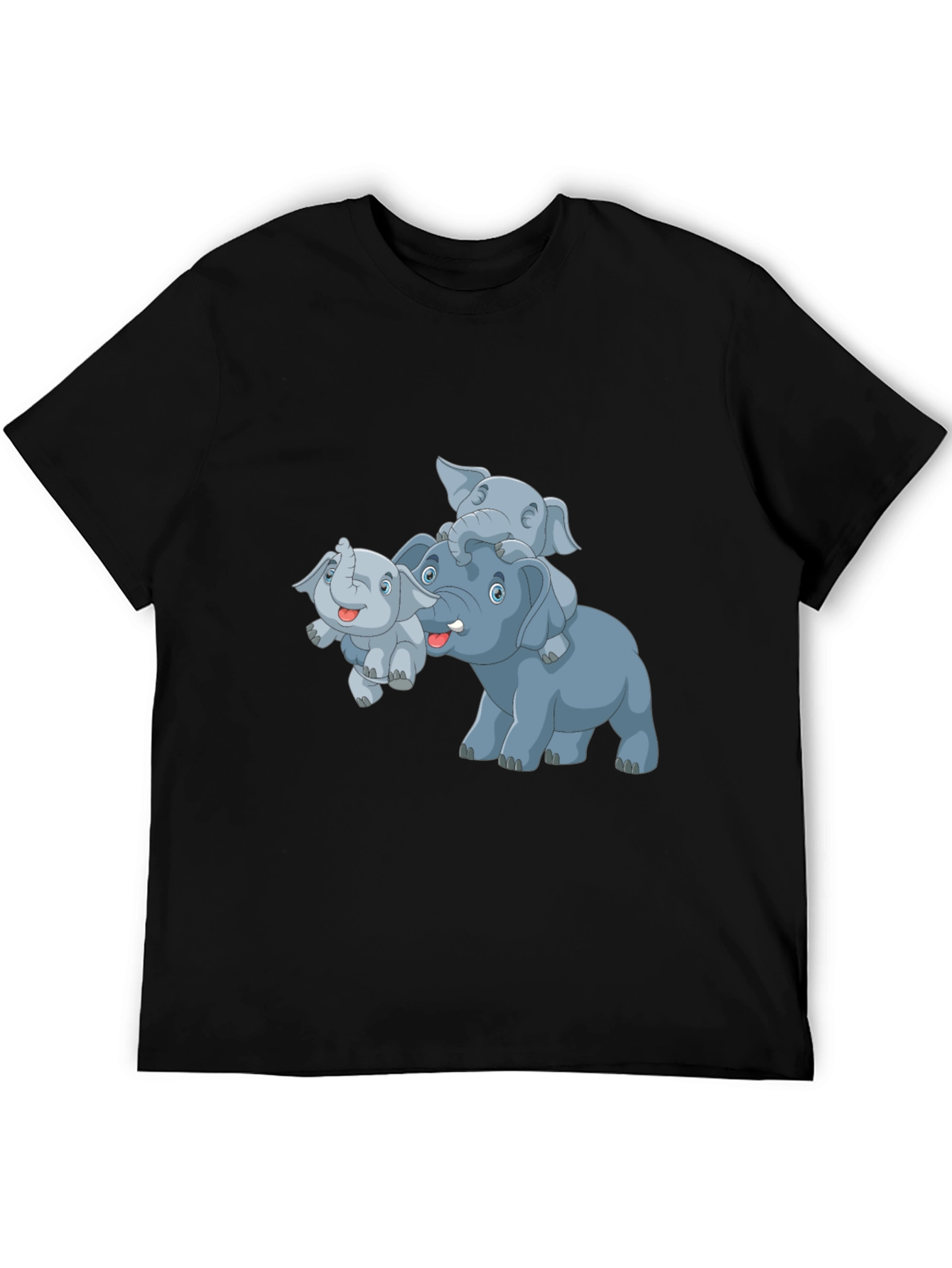 Elephant Family Cartoon T-Shirt