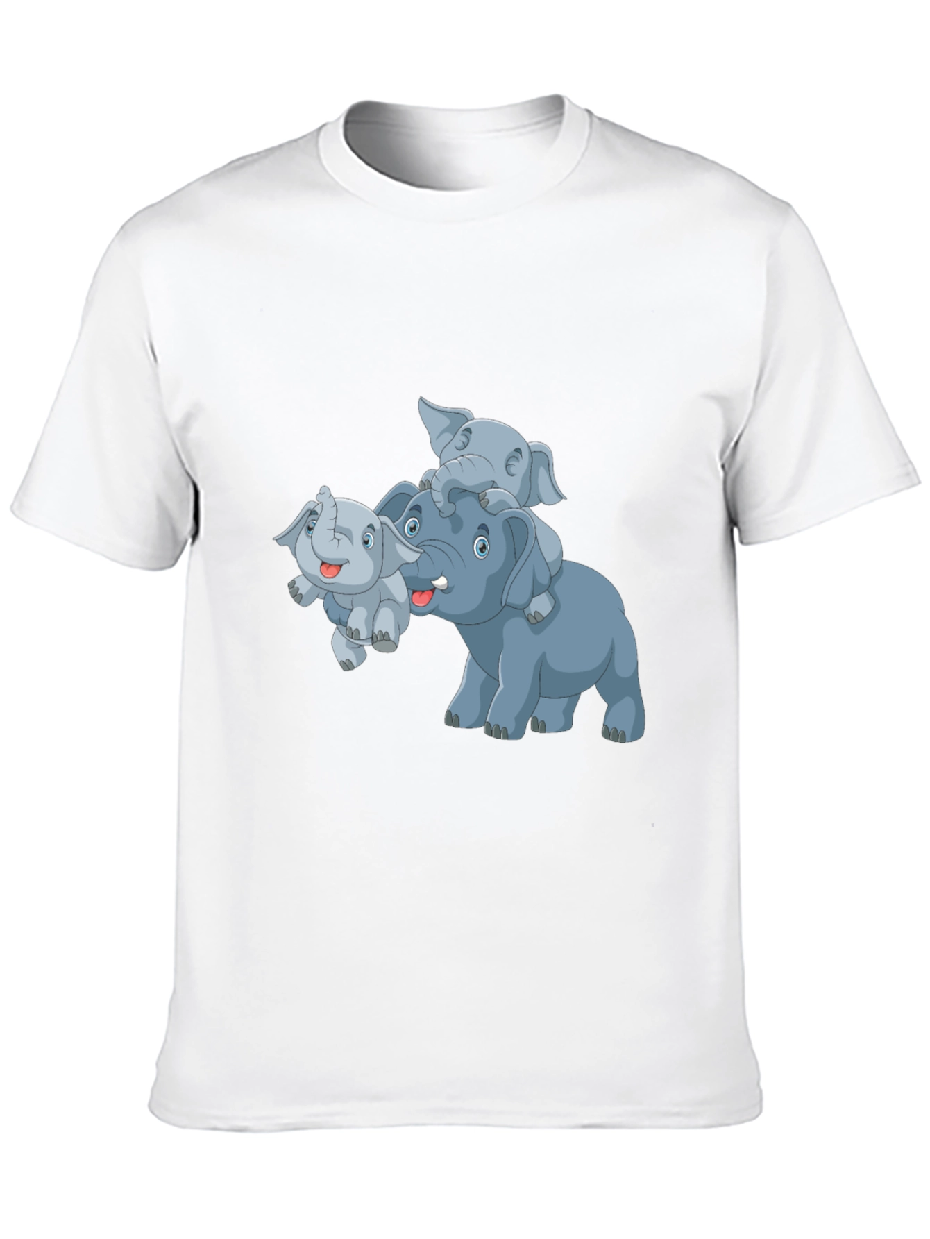Elephant Family Cartoon T-Shirt