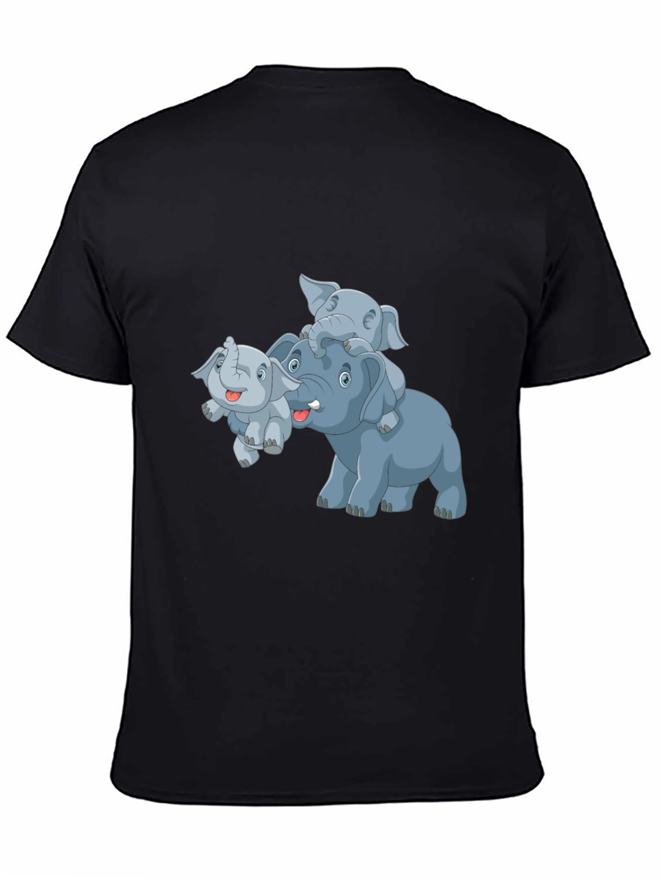 Elephant Family Cartoon T-Shirt
