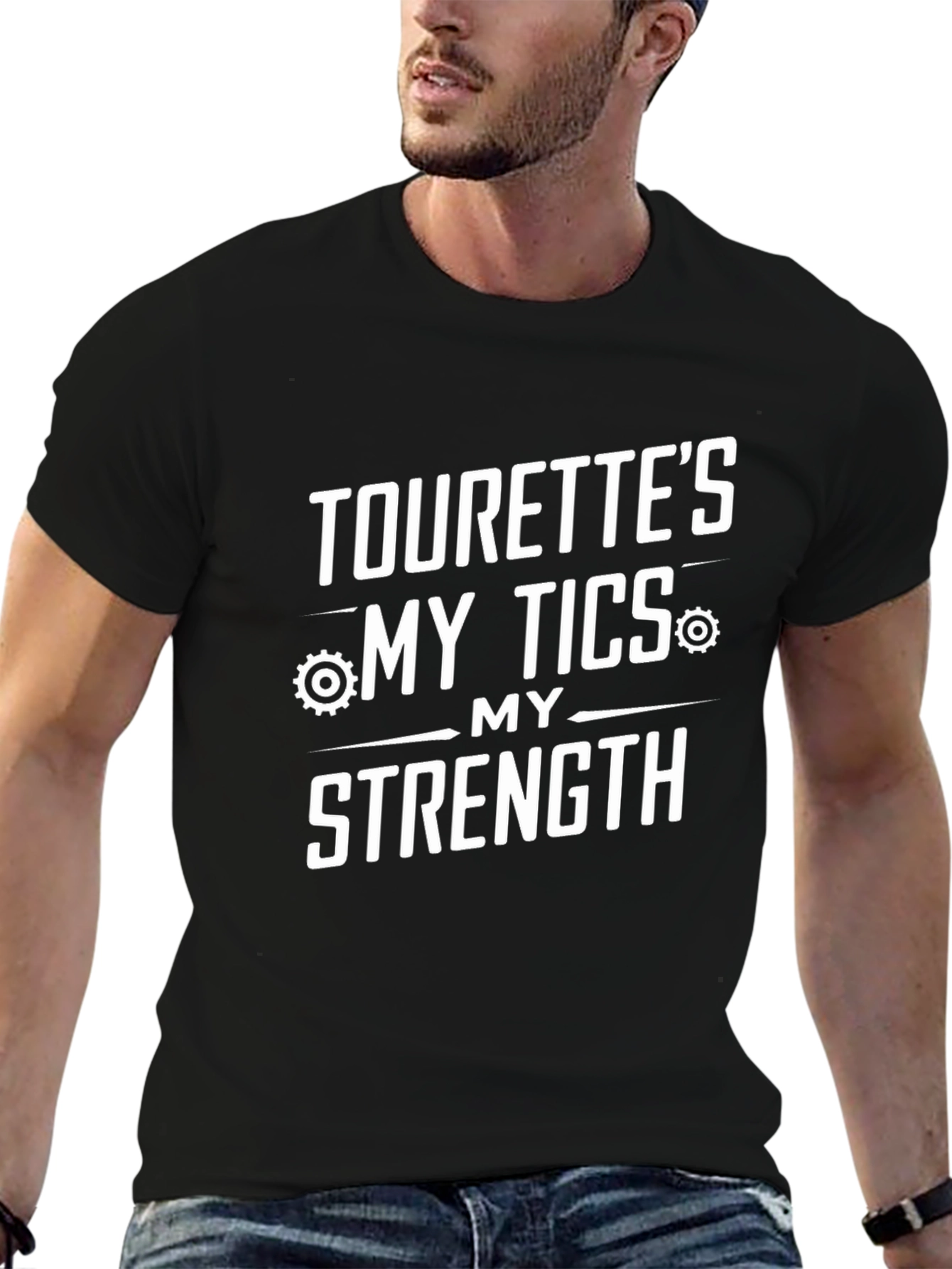 Tourettes My Tics My Strength Black T-Shirt