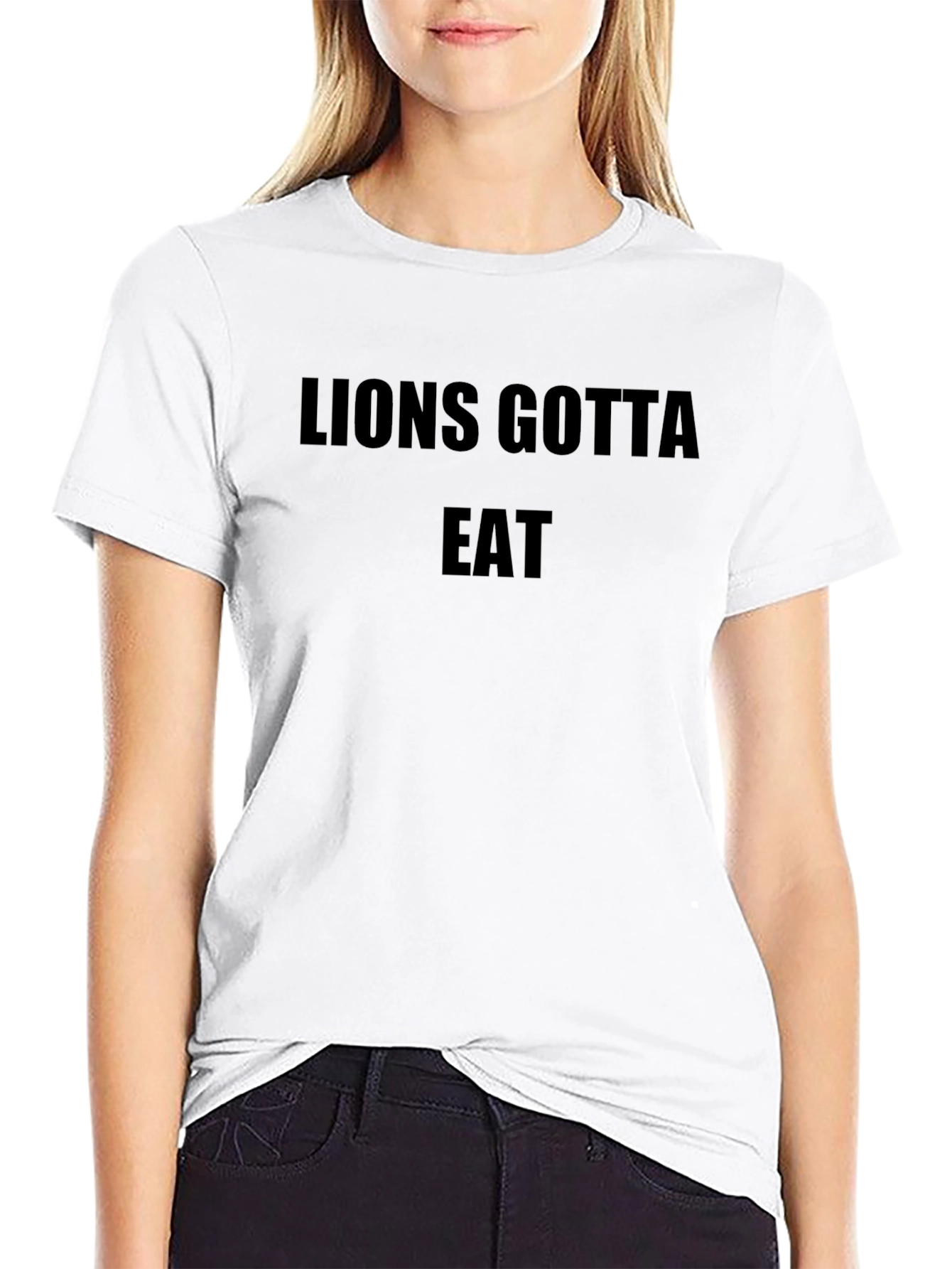 Lions Gotta Eat Black Graphic Tee - Mens