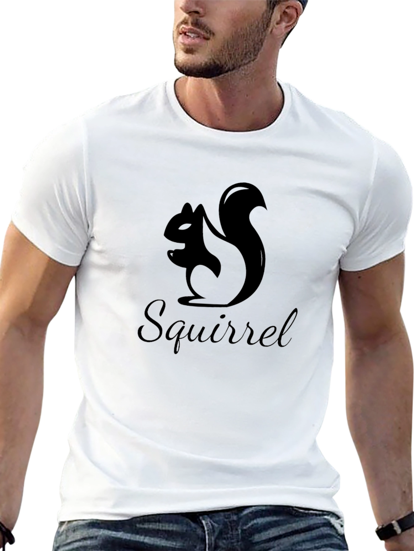 Squirrel Graphic Black T-Shirt