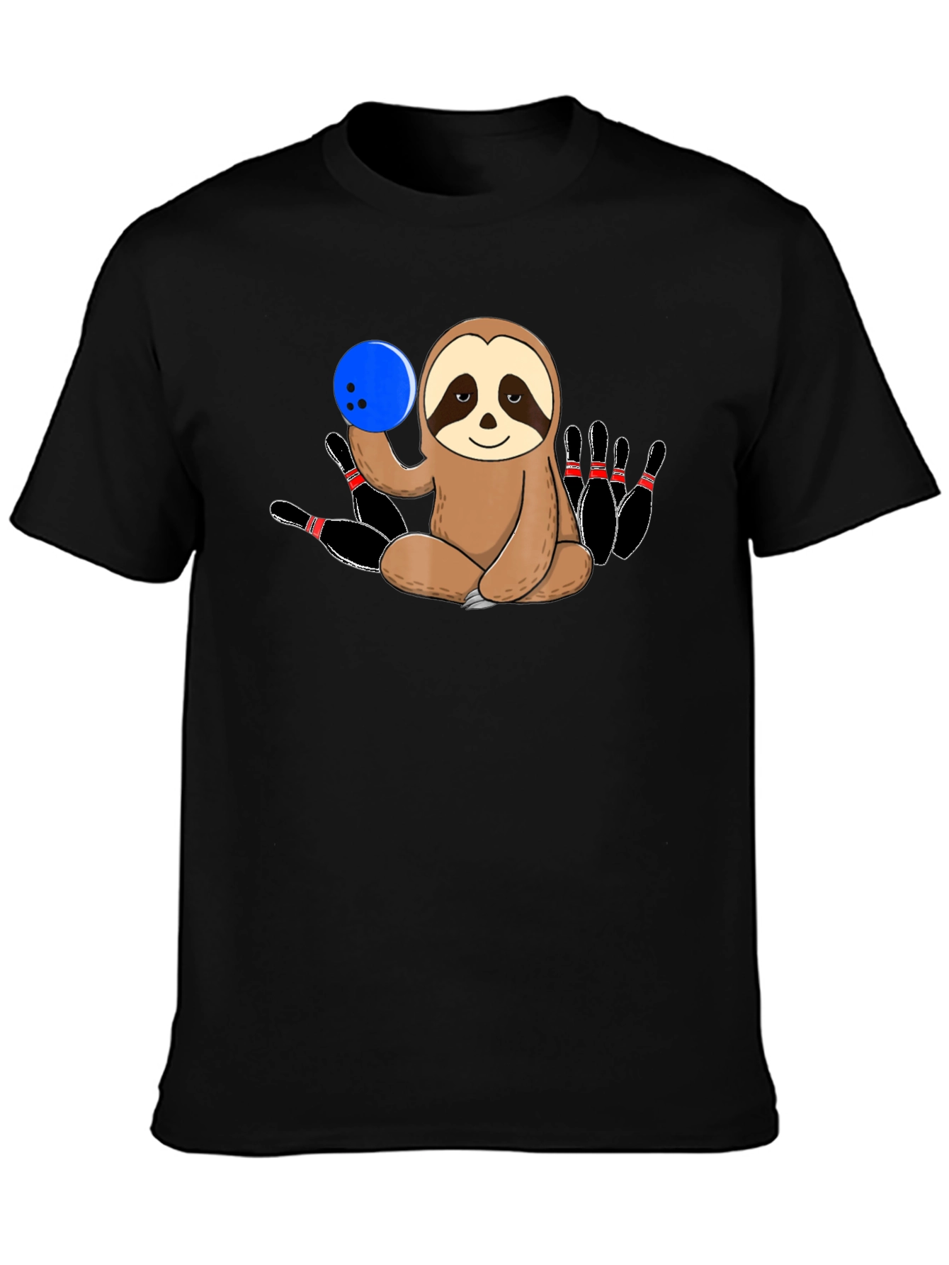 Sloth Bowling T-Shirt Funny Bowling Pin Tee