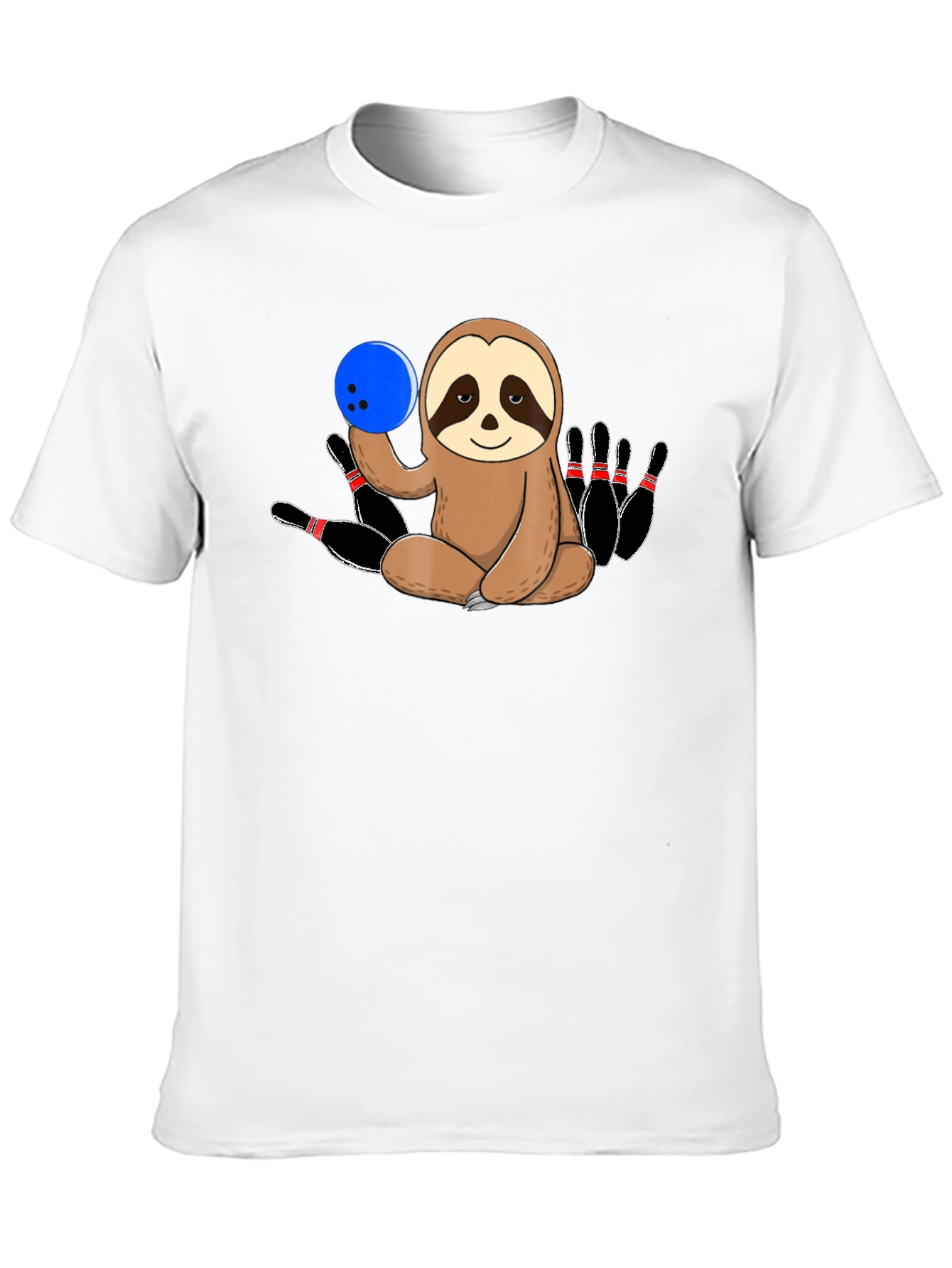 Sloth Bowling T-Shirt Funny Bowling Pin Tee