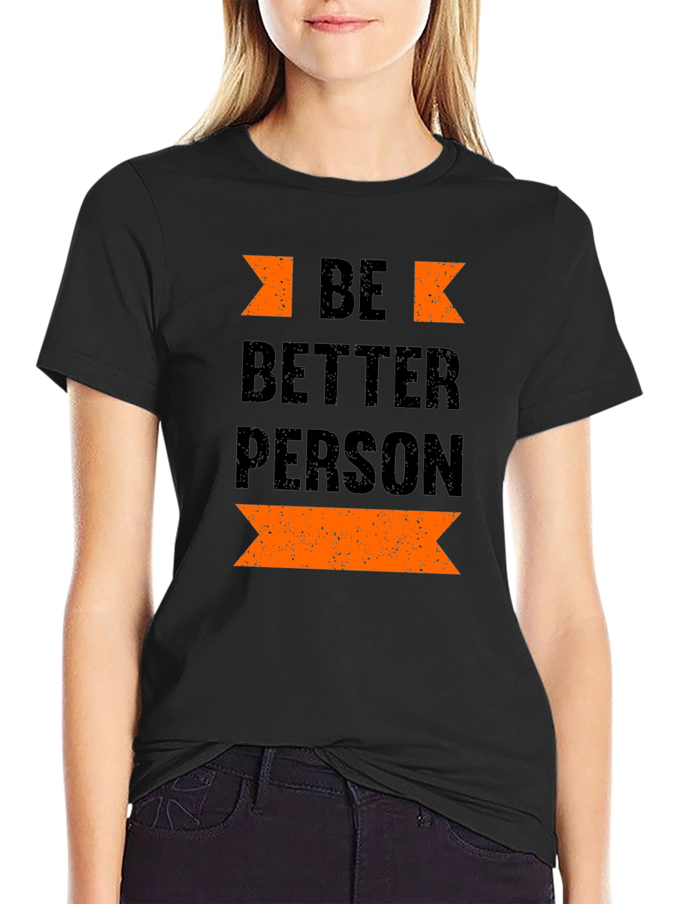 Be Better Person Black Graphic Tee