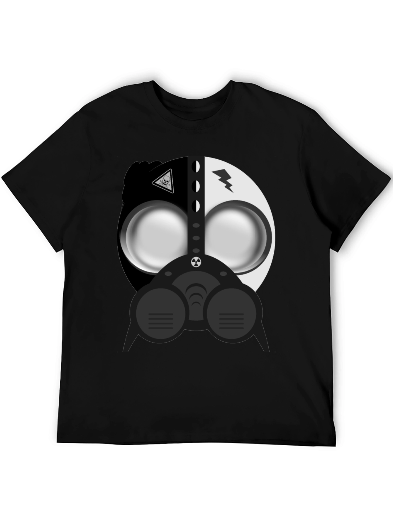 Unique Gas Mask Graphic T-Shirt - Biohazard Style