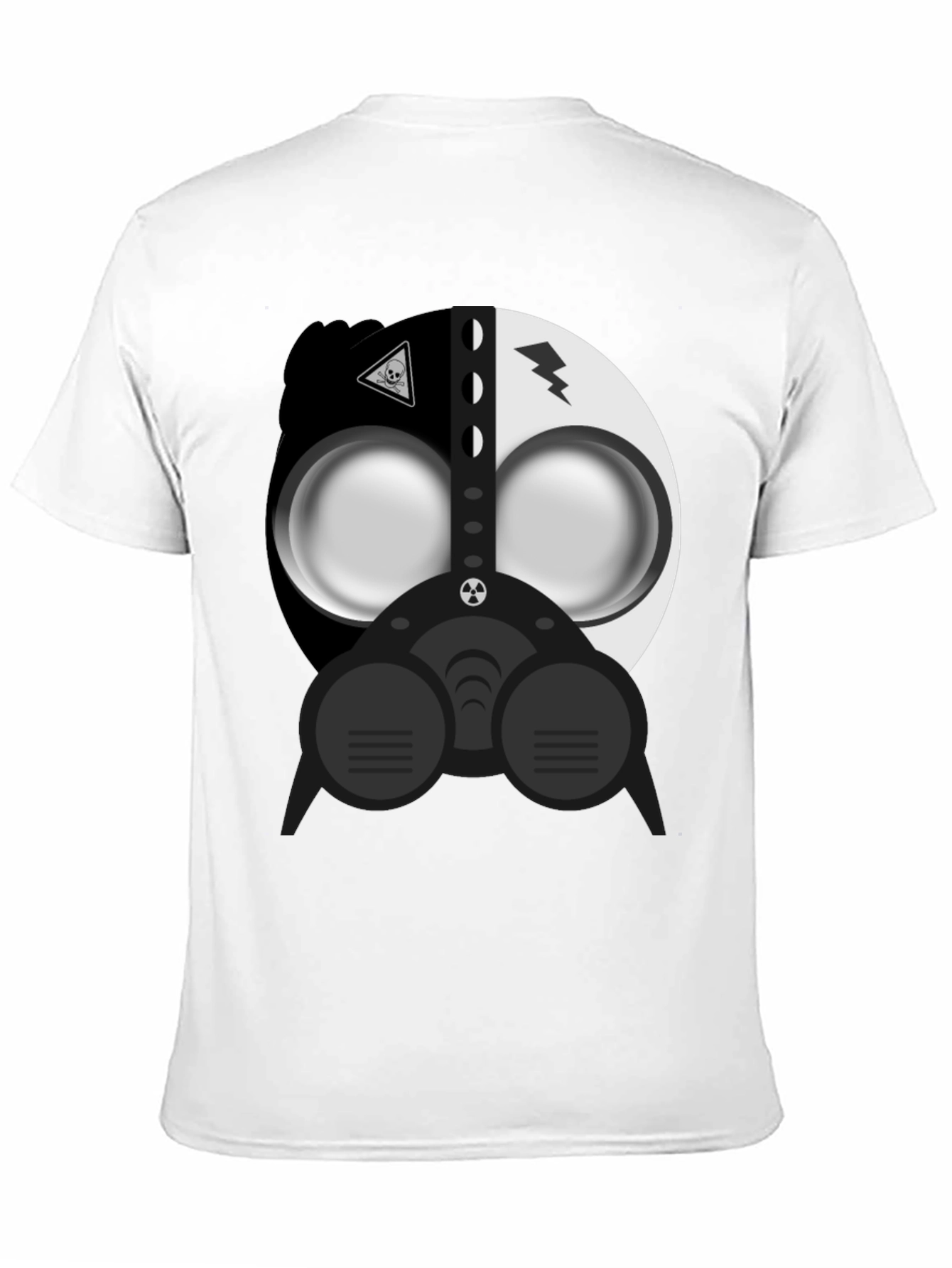 Unique Gas Mask Graphic T-Shirt - Biohazard Style