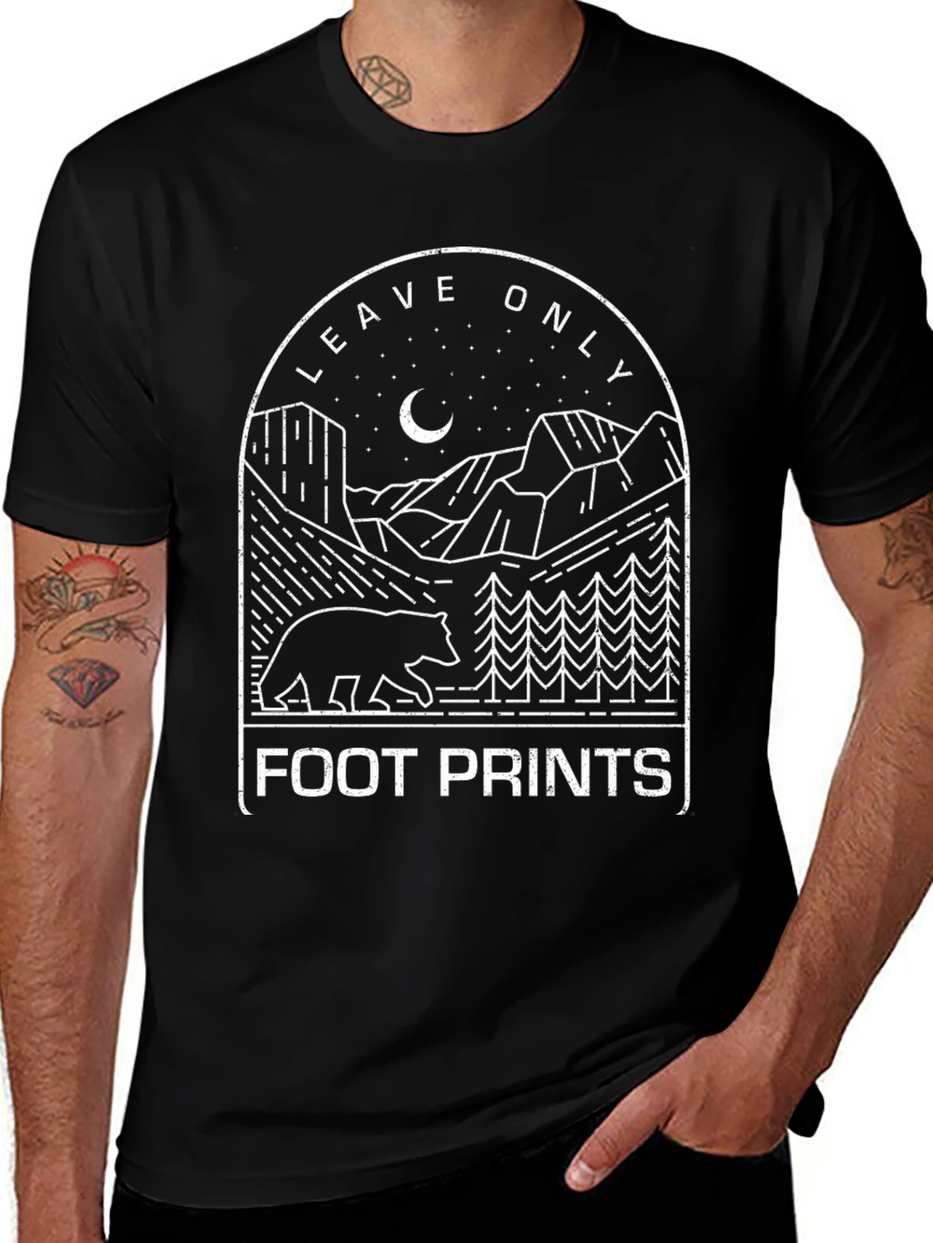 Leave Only Footprints Graphic T-Shirt