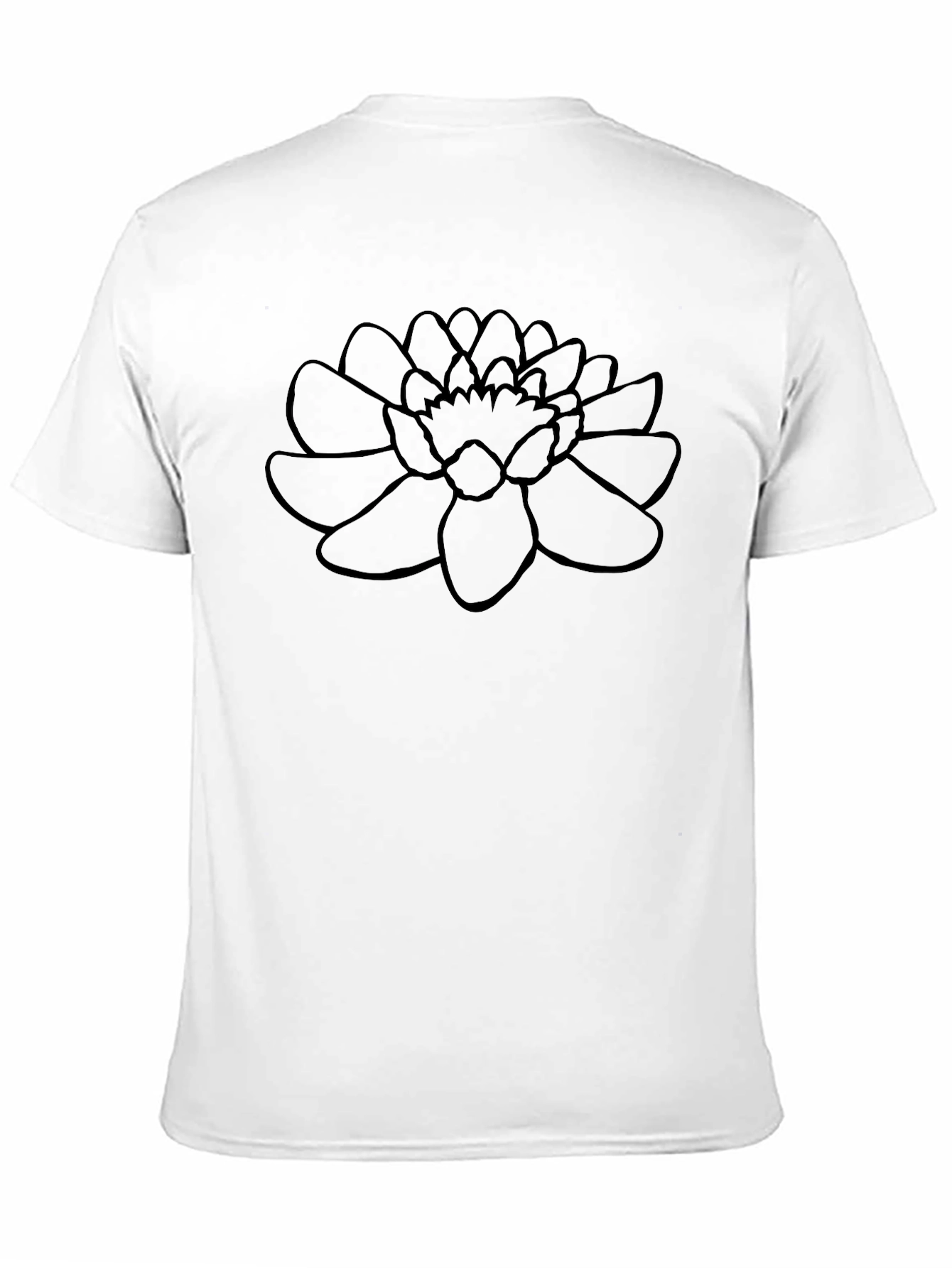 Black Flower Graphic Tee - Casual Comfort