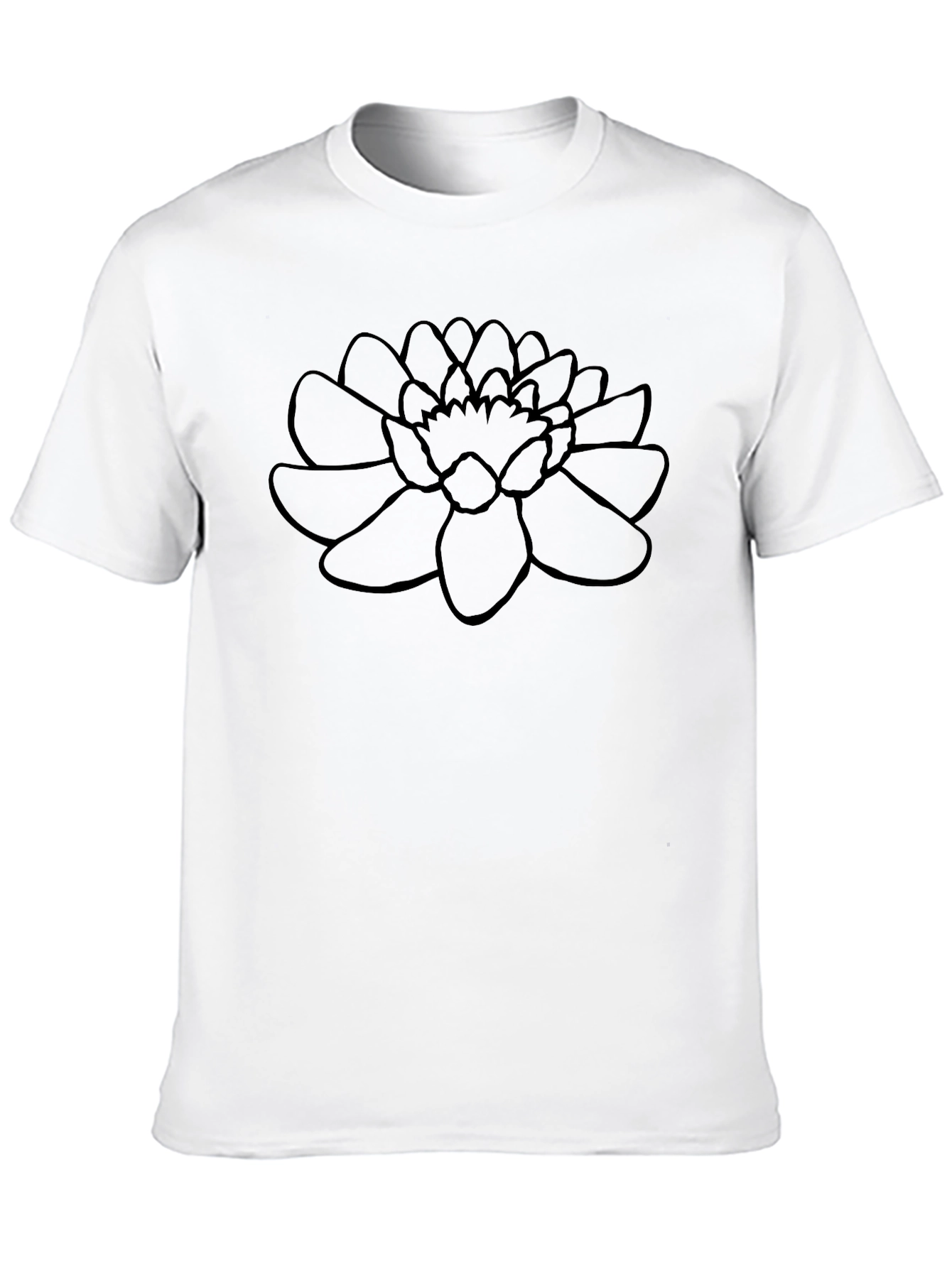 Black Flower Graphic Tee - Casual Comfort