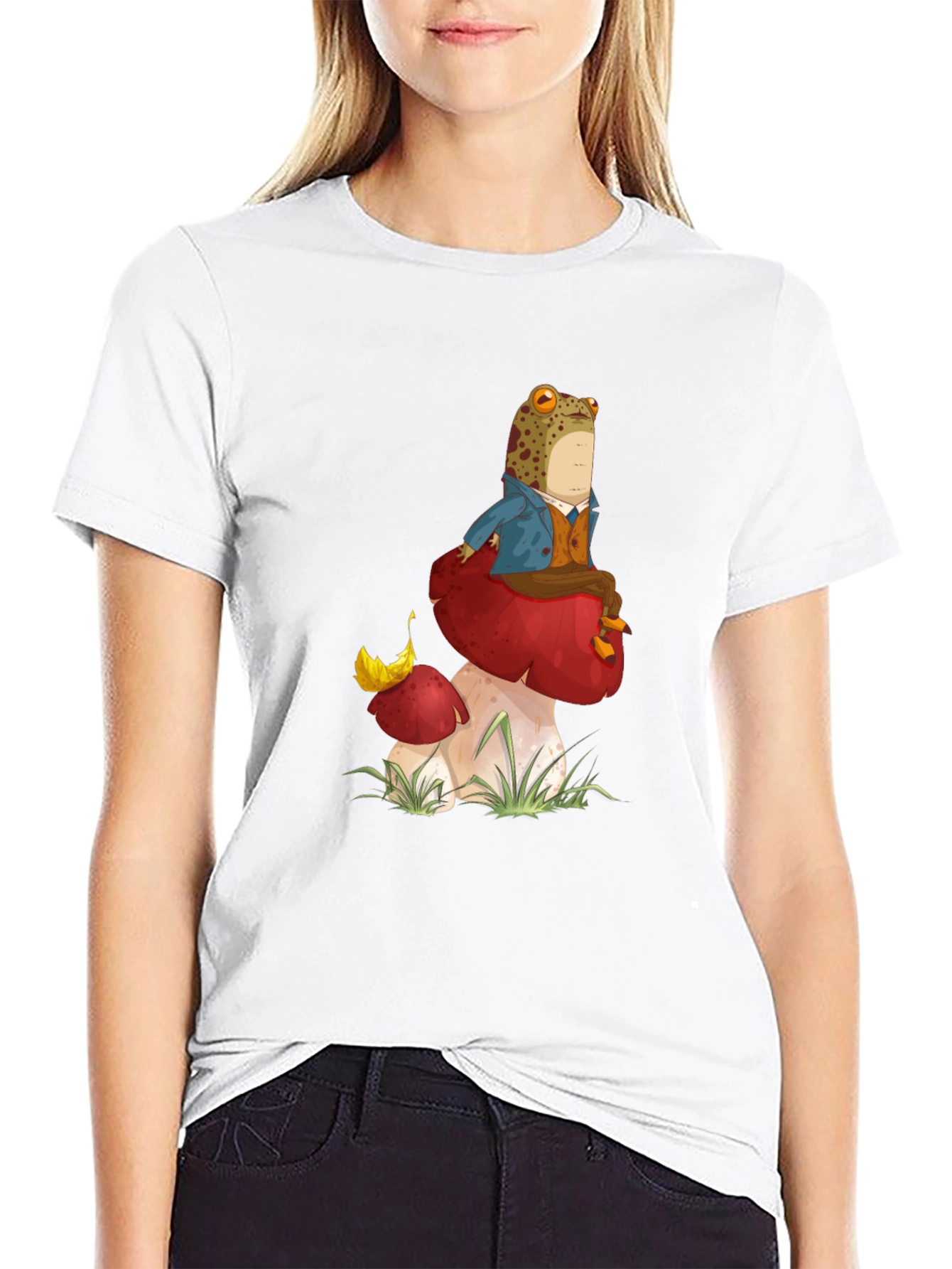 Frog on Mushroom Graphic Tee
