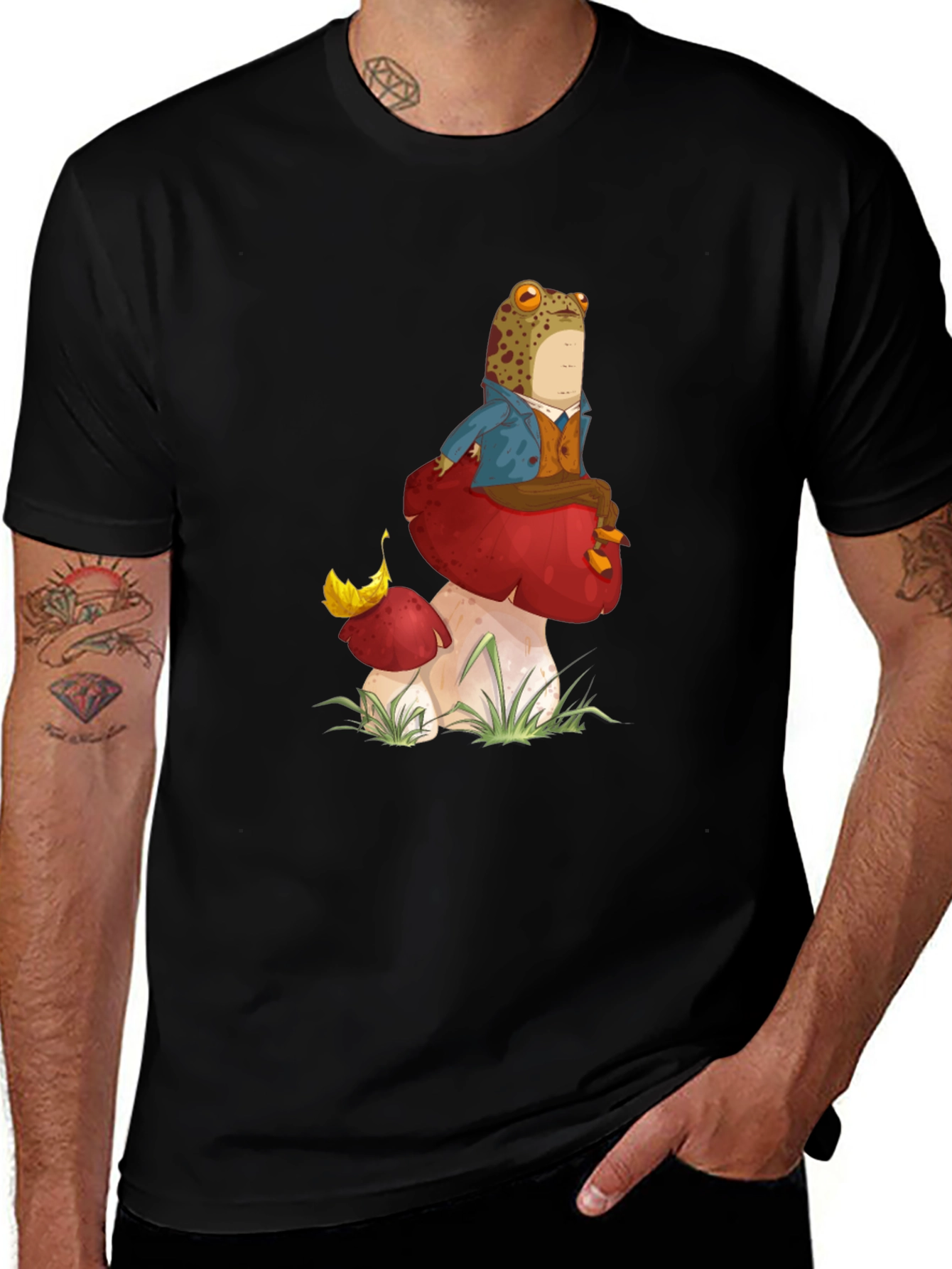 Frog on Mushroom Graphic Tee