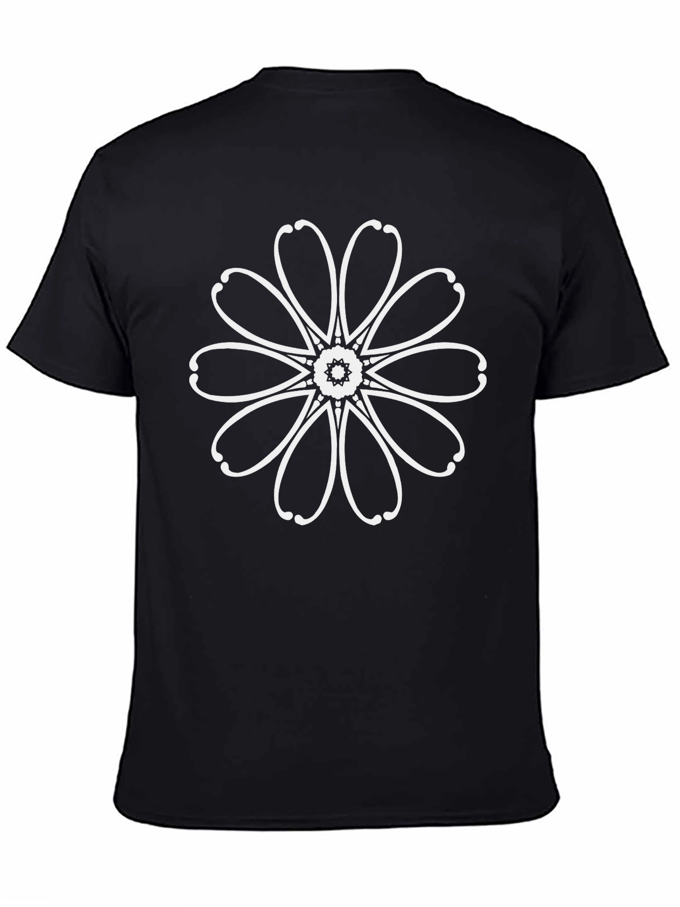 Floral Graphic Tee - Black Cotton Comfort