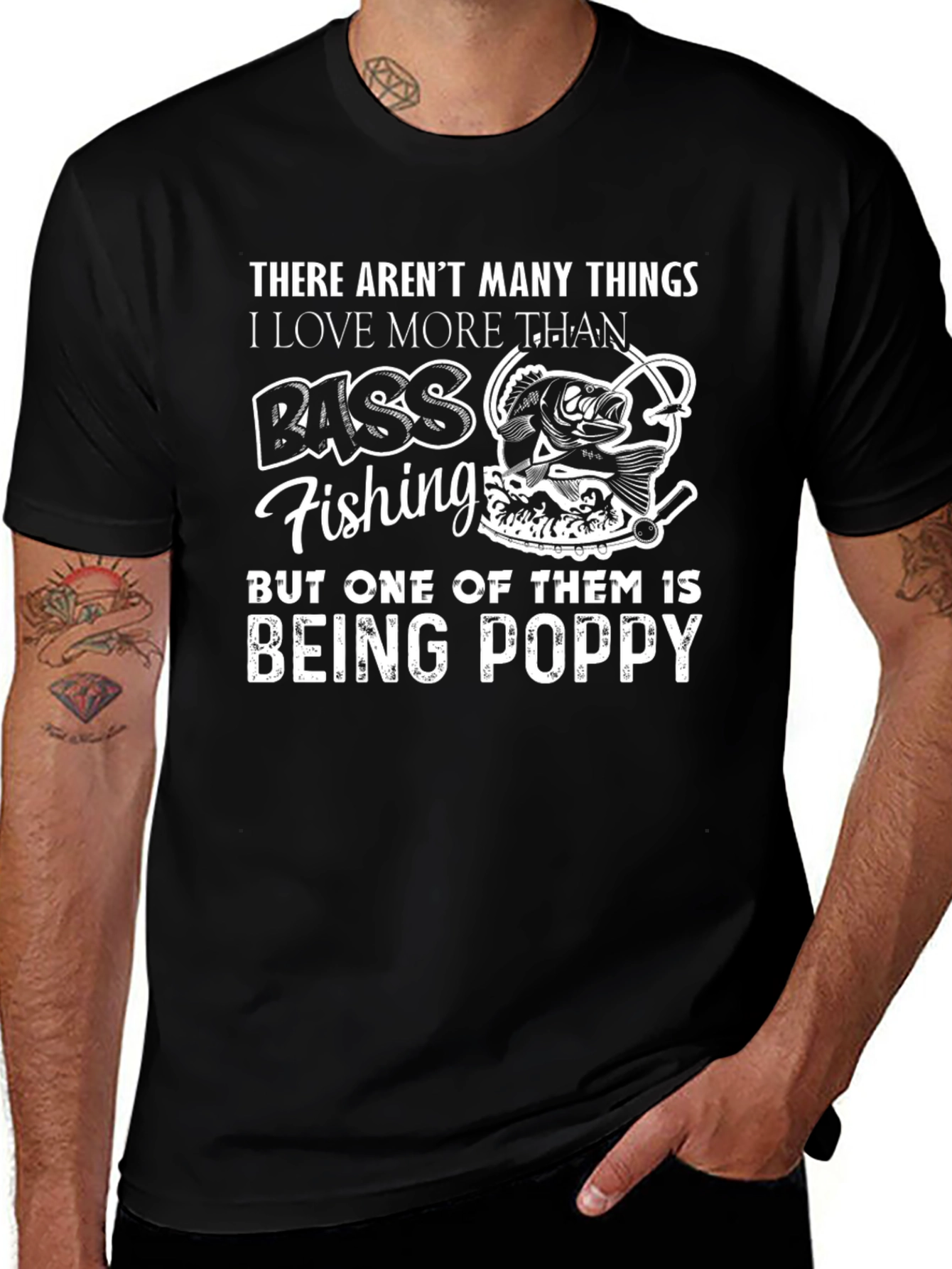 Bass Fishing Poppy T-Shirt