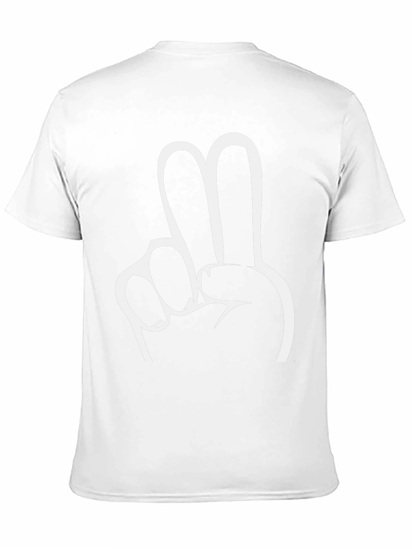 Peace Sign Graphic Tee - Black Cotton
