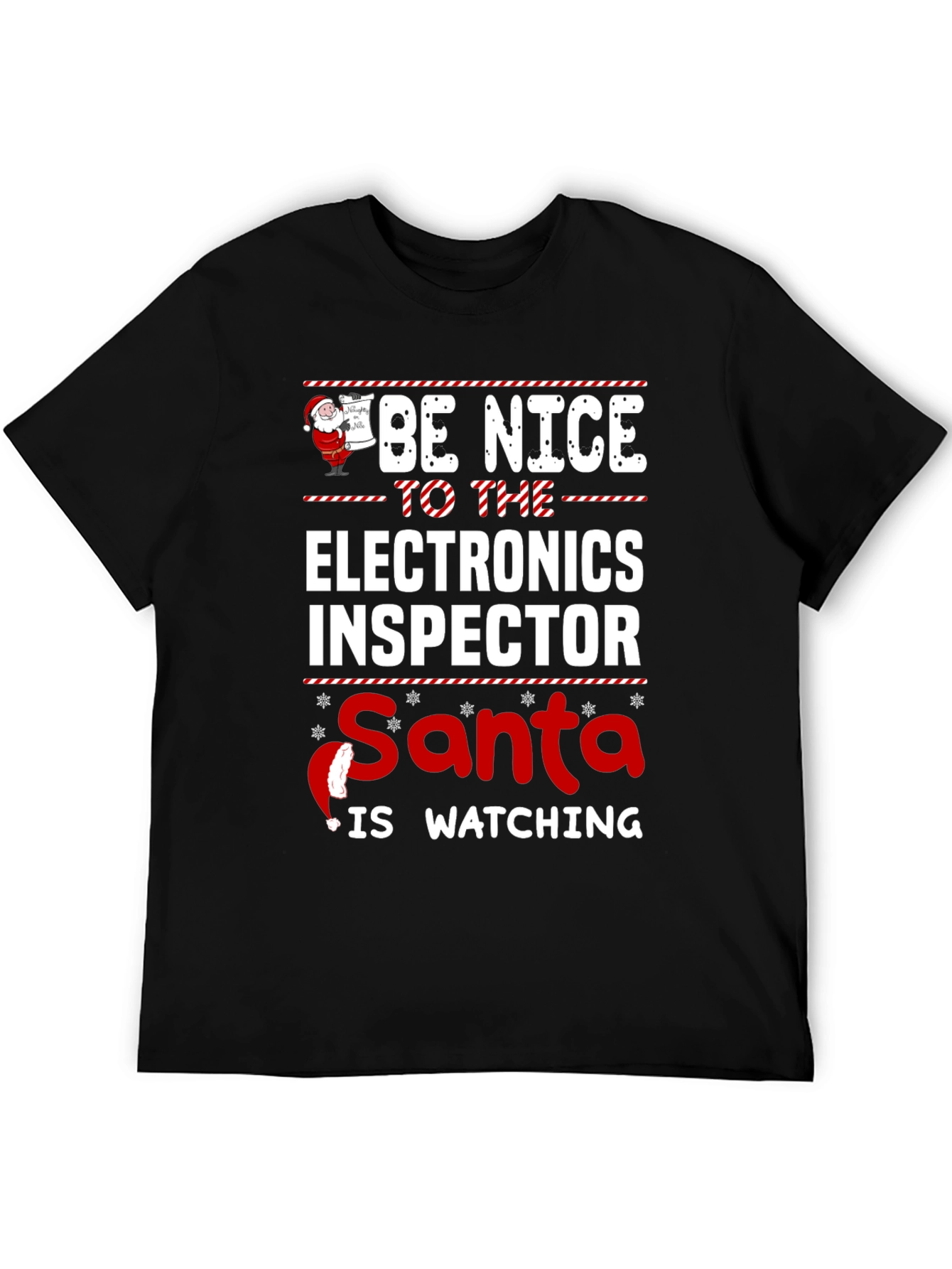 Electronics Inspector Santa T-Shirt