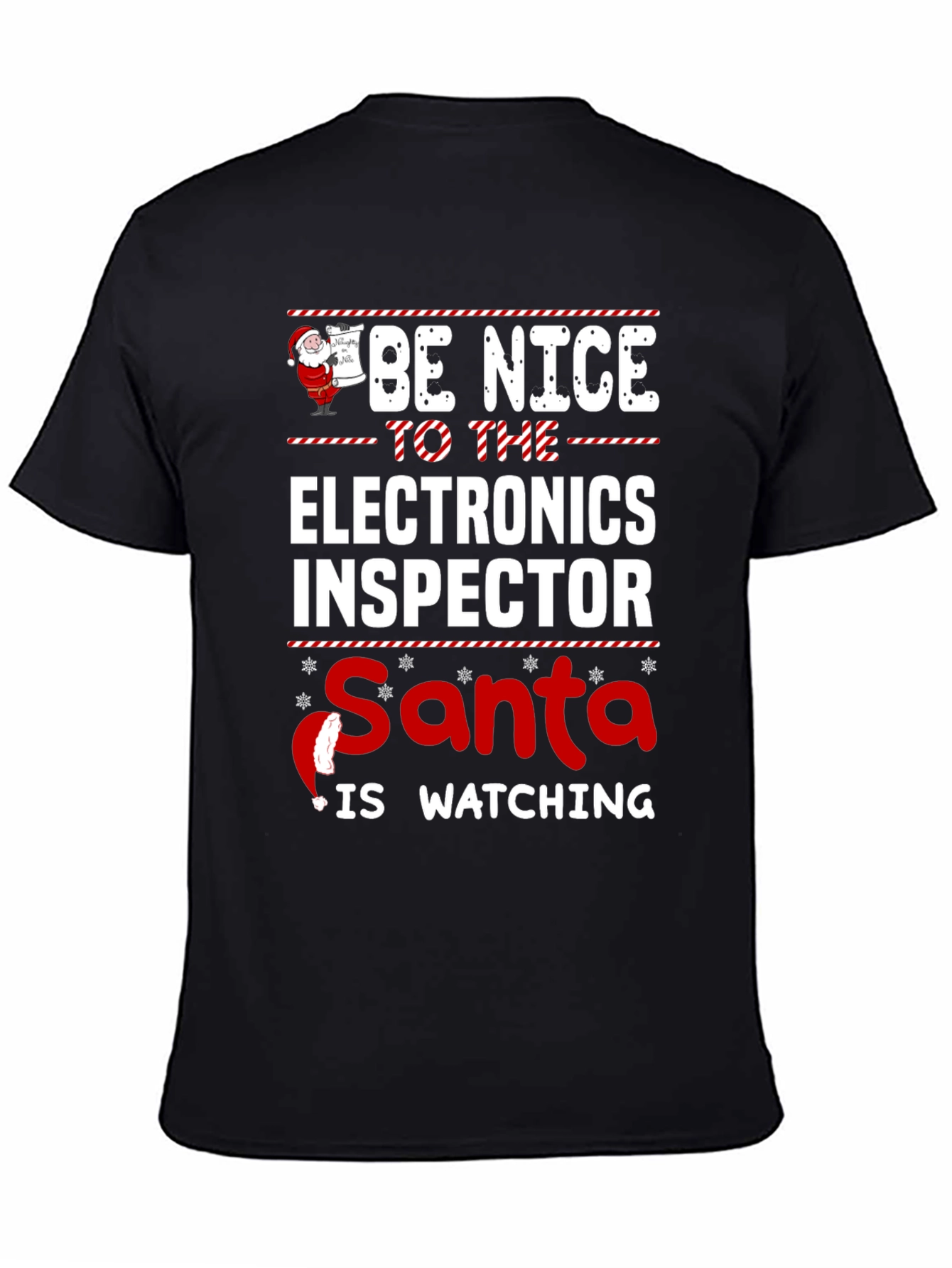 Electronics Inspector Santa T-Shirt