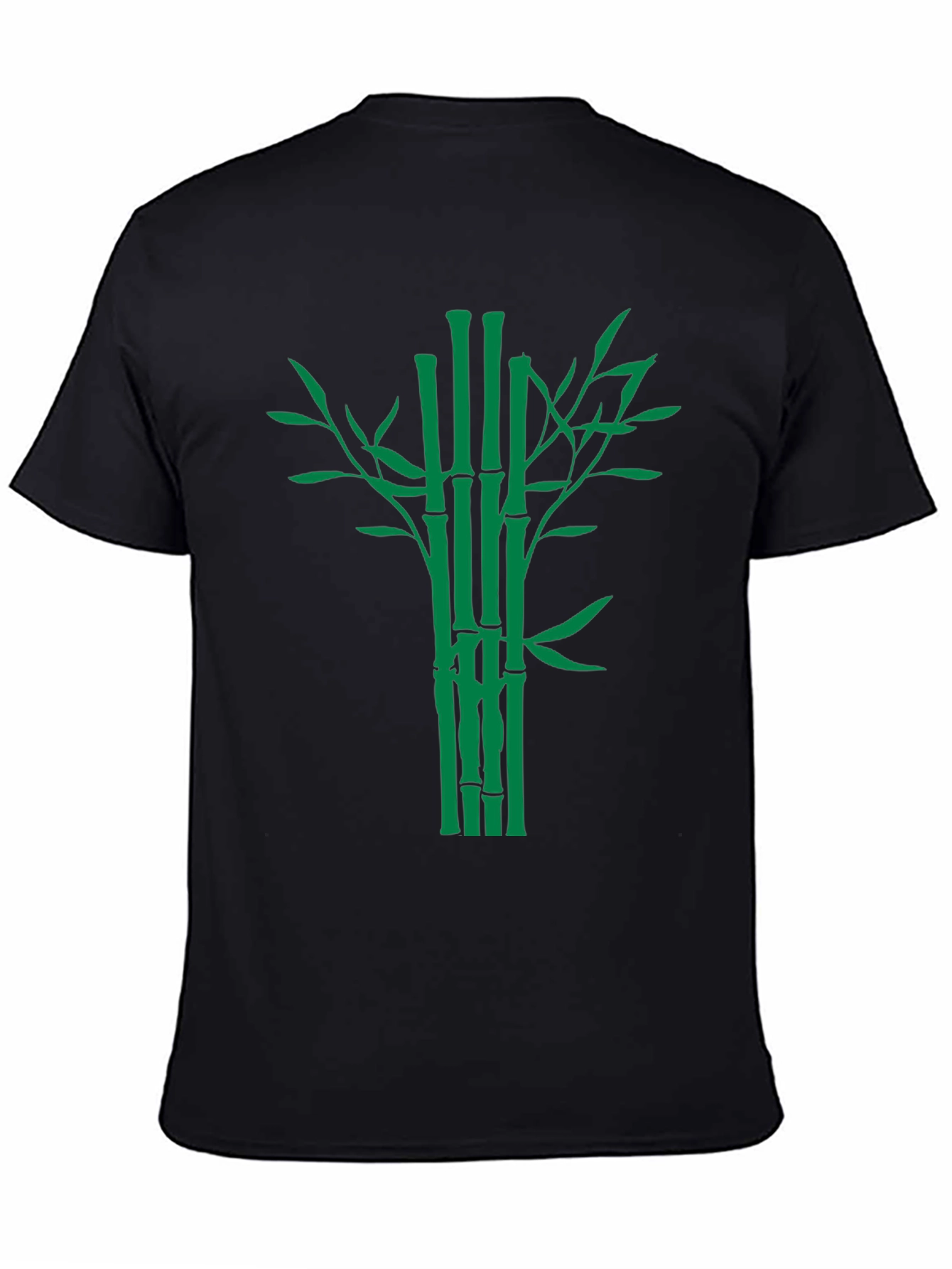Bamboo Graphic Tee - Classic Black Cotton T-Shirt