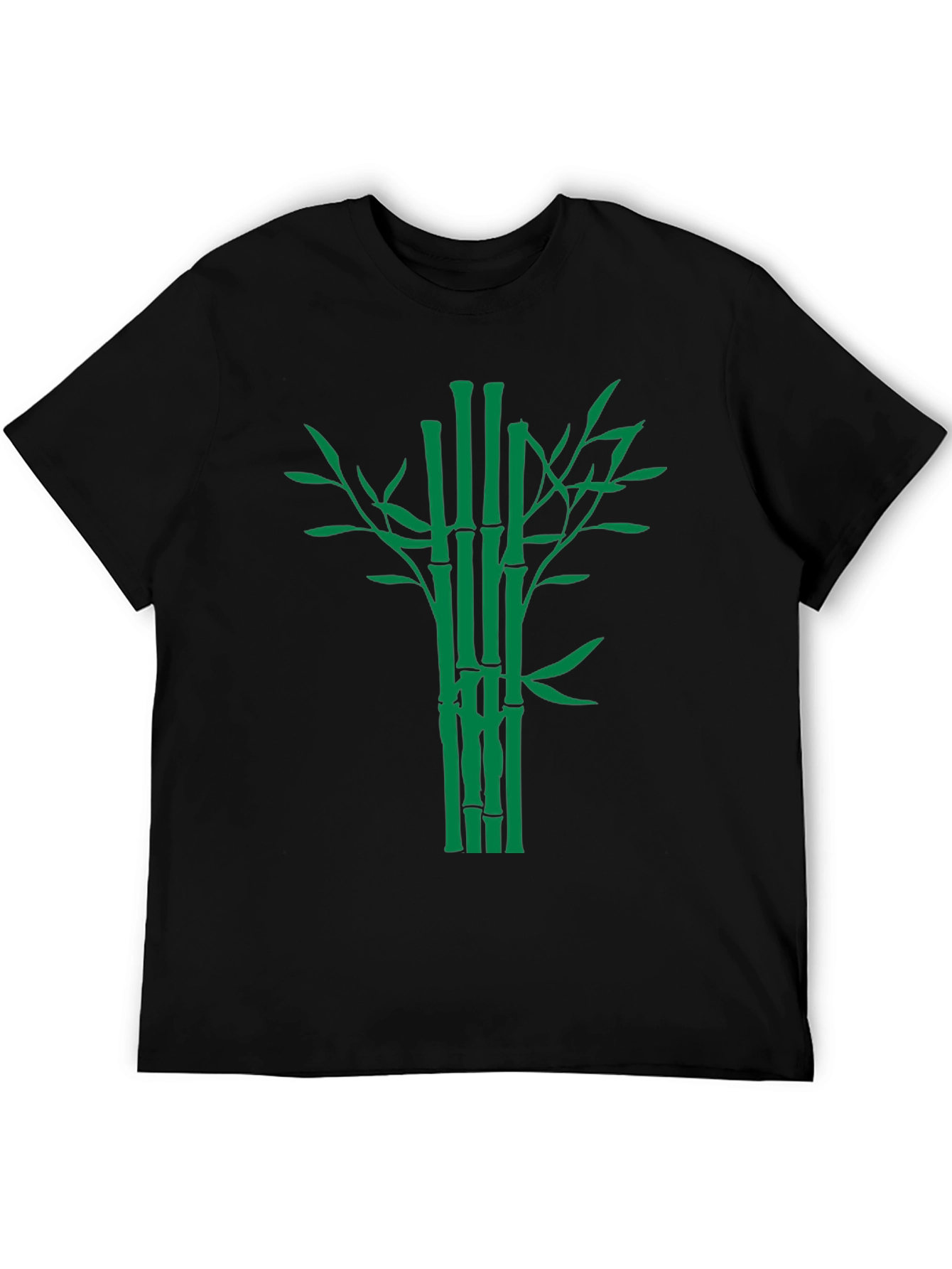 Bamboo Graphic Tee - Classic Black Cotton T-Shirt