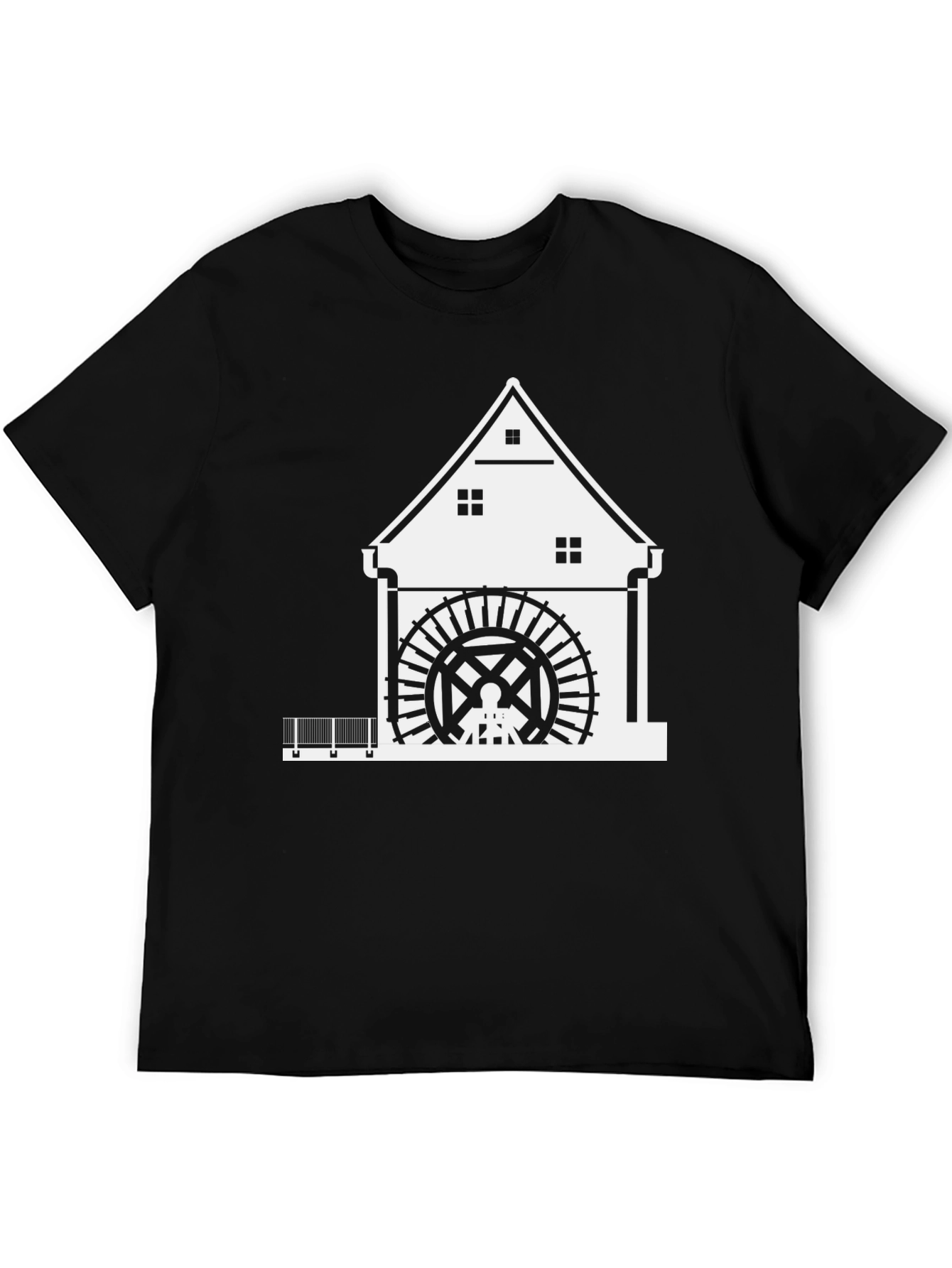Black Watermill Graphic Tee