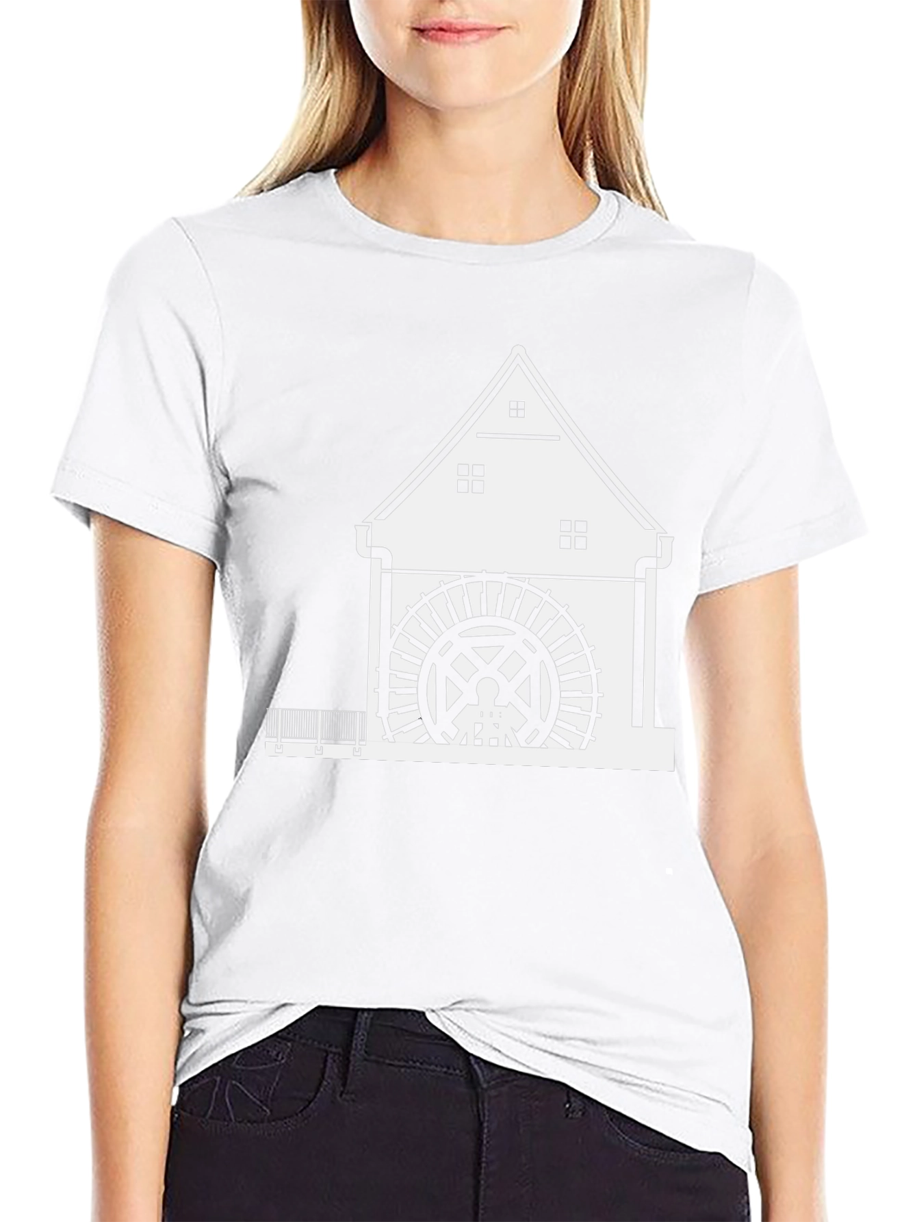 Black Watermill Graphic Tee