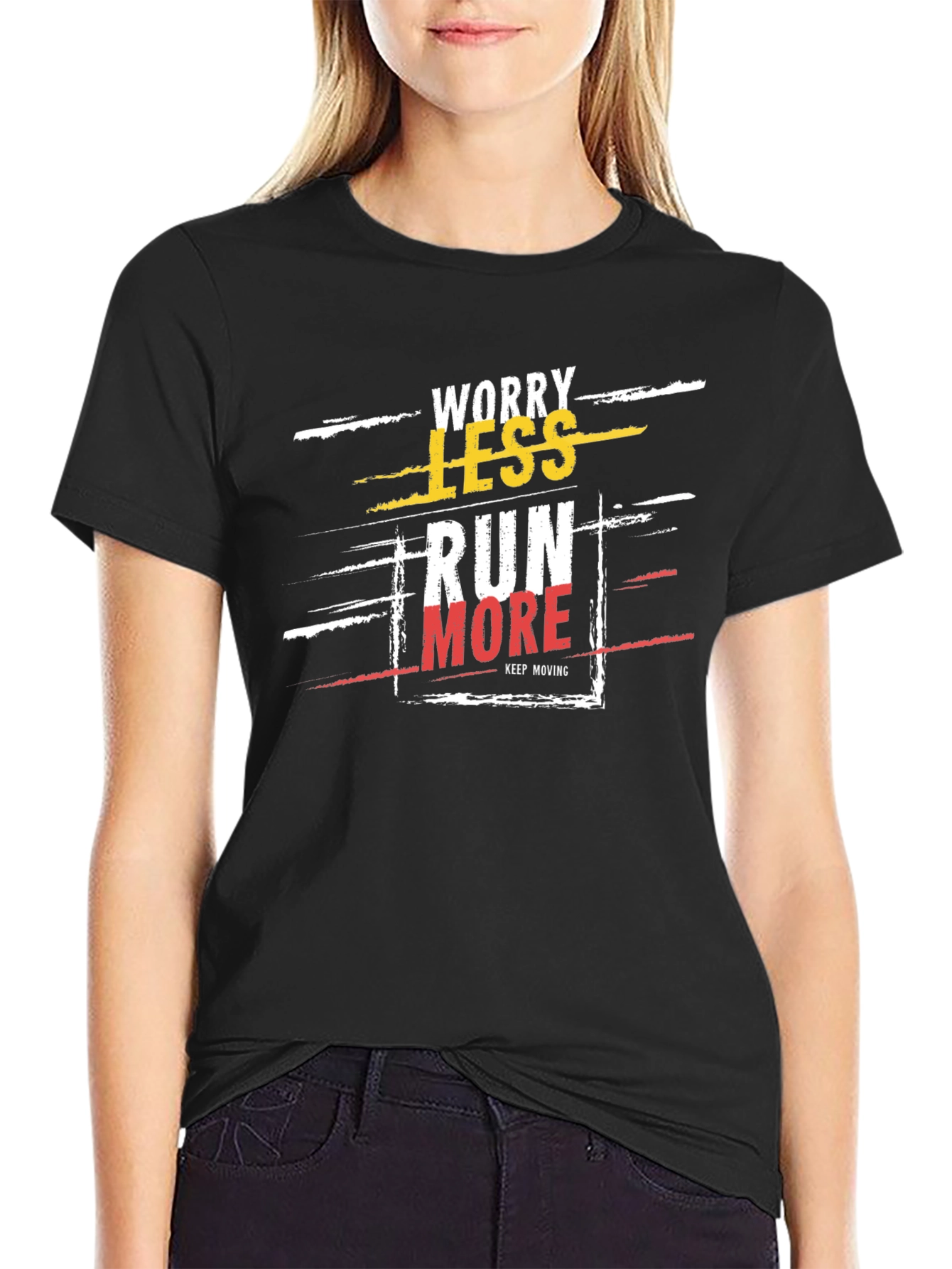 Worry Less Run More Graphic Tee