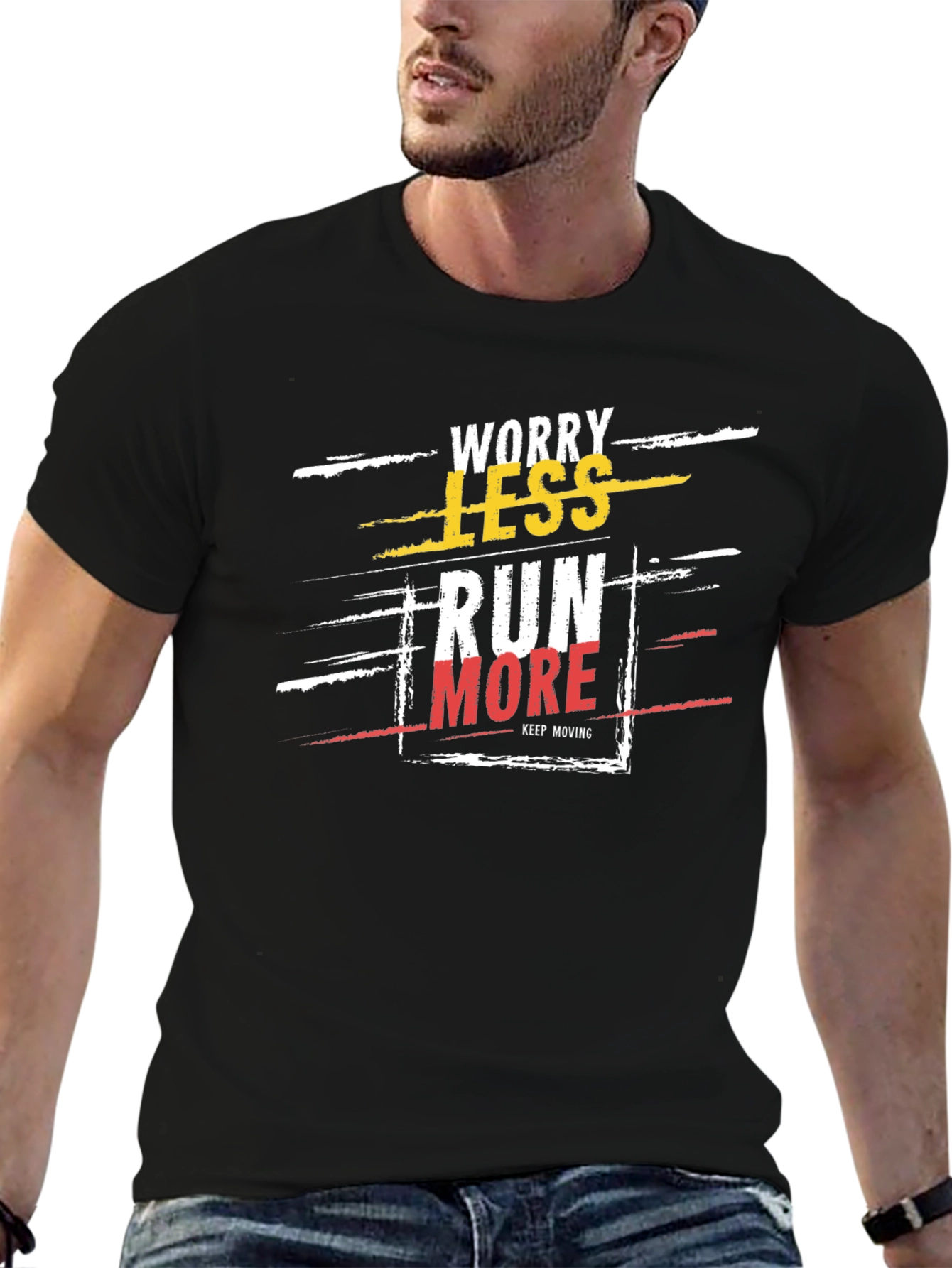 Worry Less Run More Graphic Tee