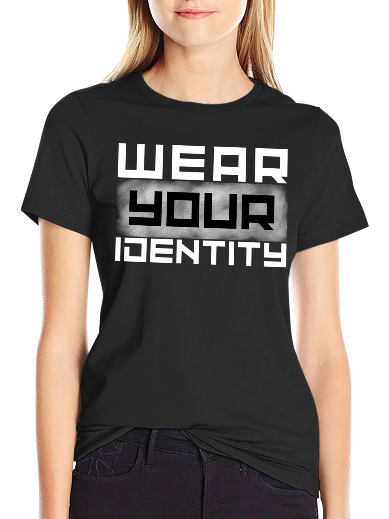 Wear Your Identity Black Graphic T-Shirt