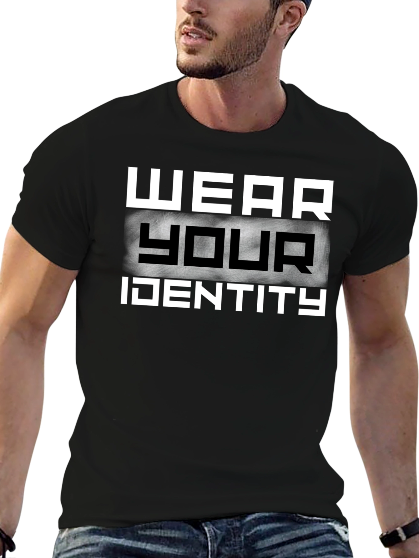 Wear Your Identity Black Graphic T-Shirt