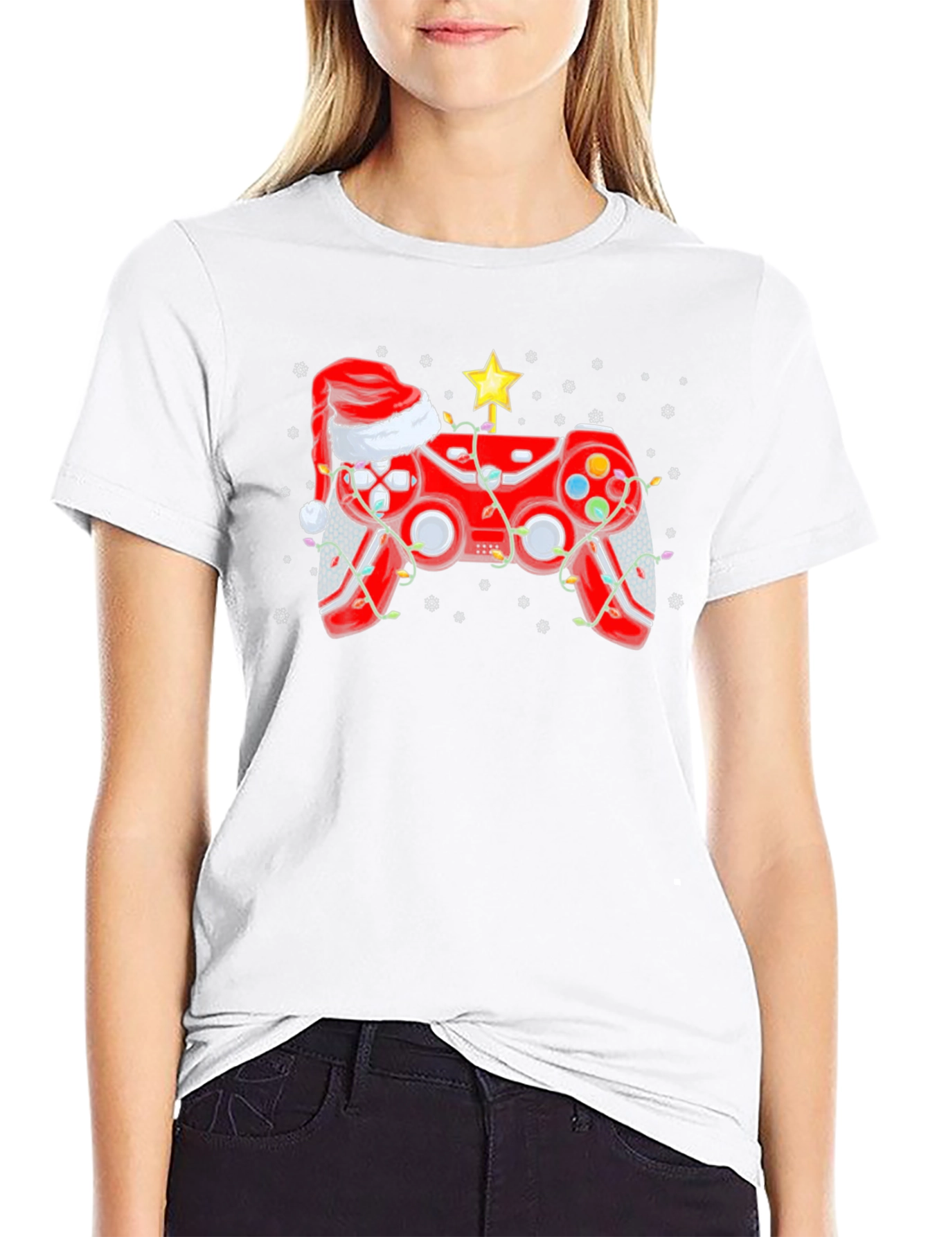 Festive Gamer T-Shirt - Christmas Controller Design