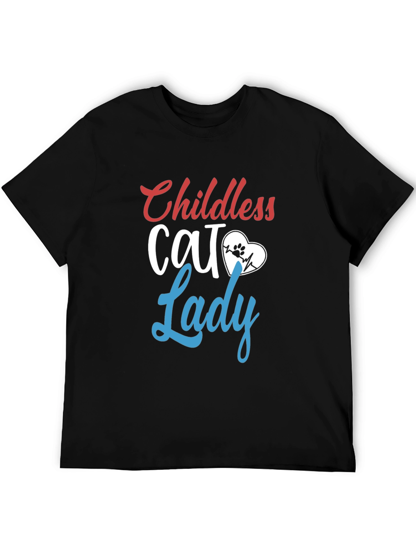Childless Cat Lady Graphic T-Shirt - Black