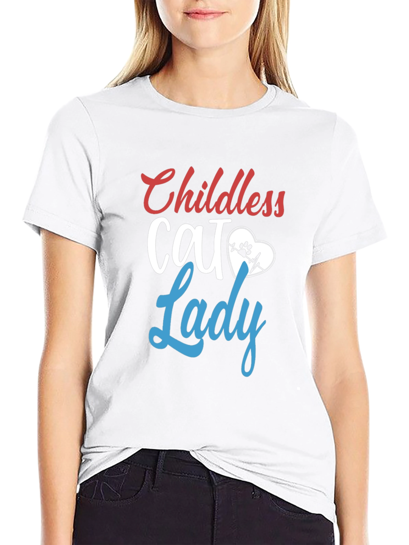 Childless Cat Lady Graphic T-Shirt - Black