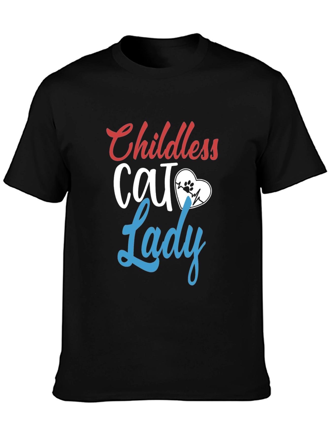 Childless Cat Lady Graphic T-Shirt - Black