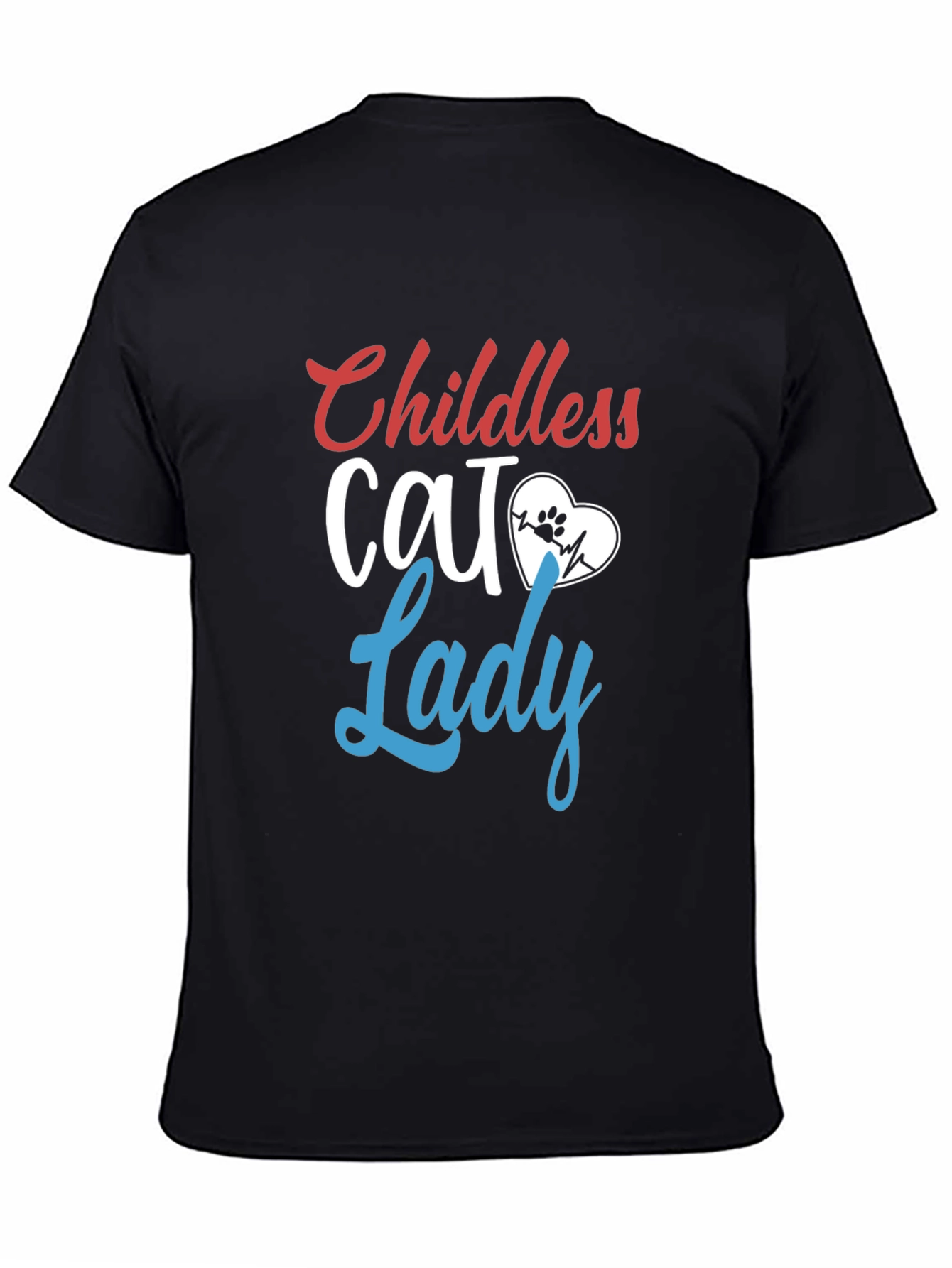 Childless Cat Lady Graphic T-Shirt - Black