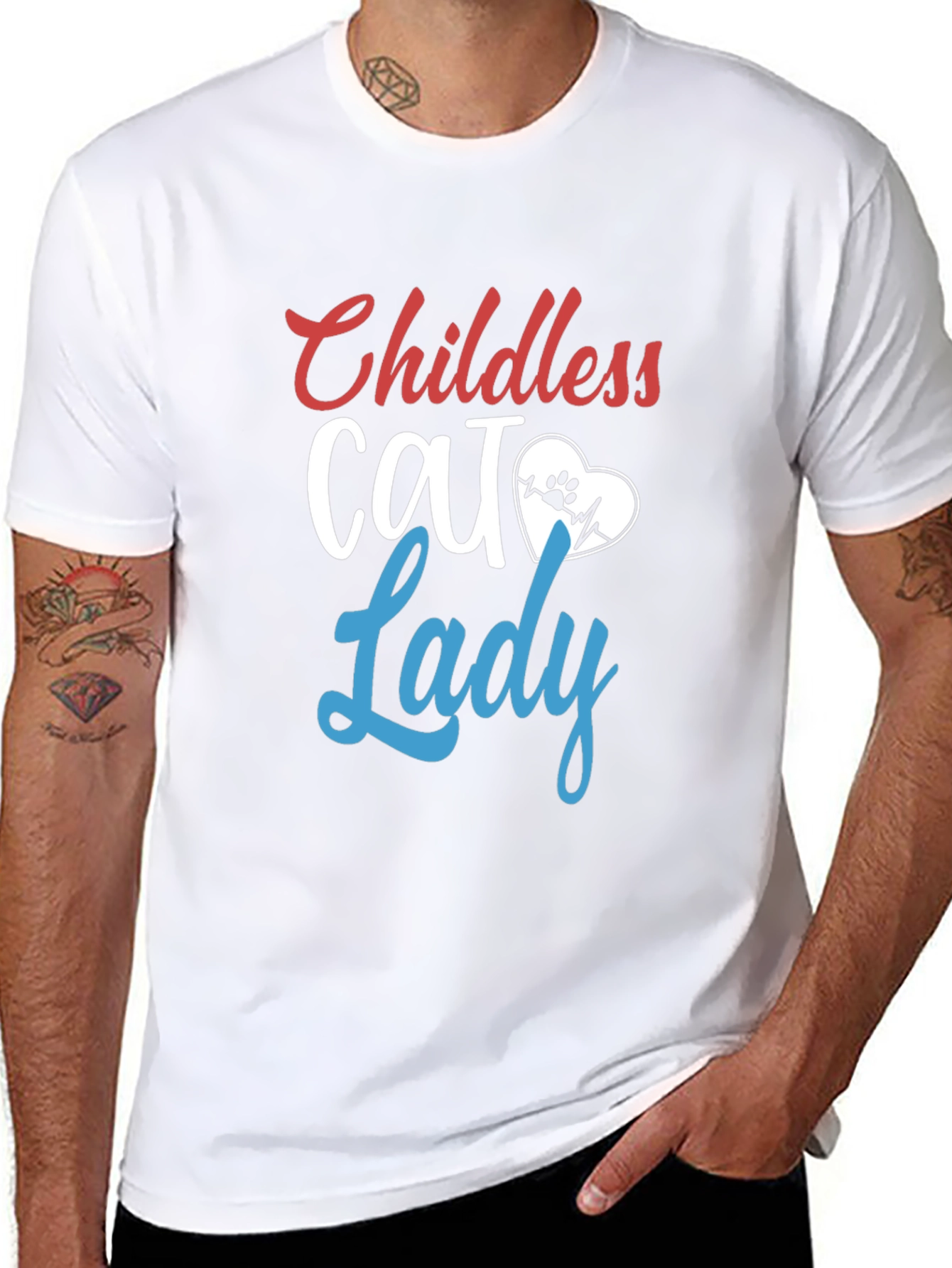 Childless Cat Lady Graphic T-Shirt - Black