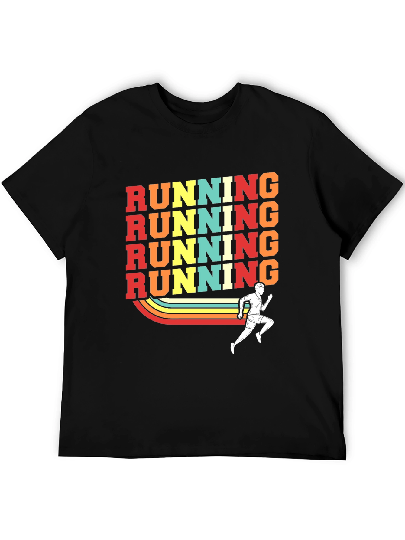 Retro Running T-Shirt - Black