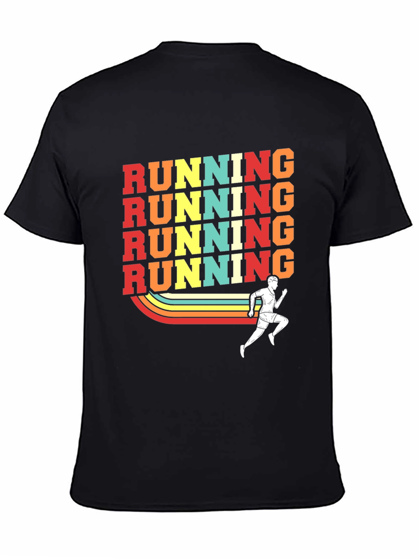 Retro Running T-Shirt - Black