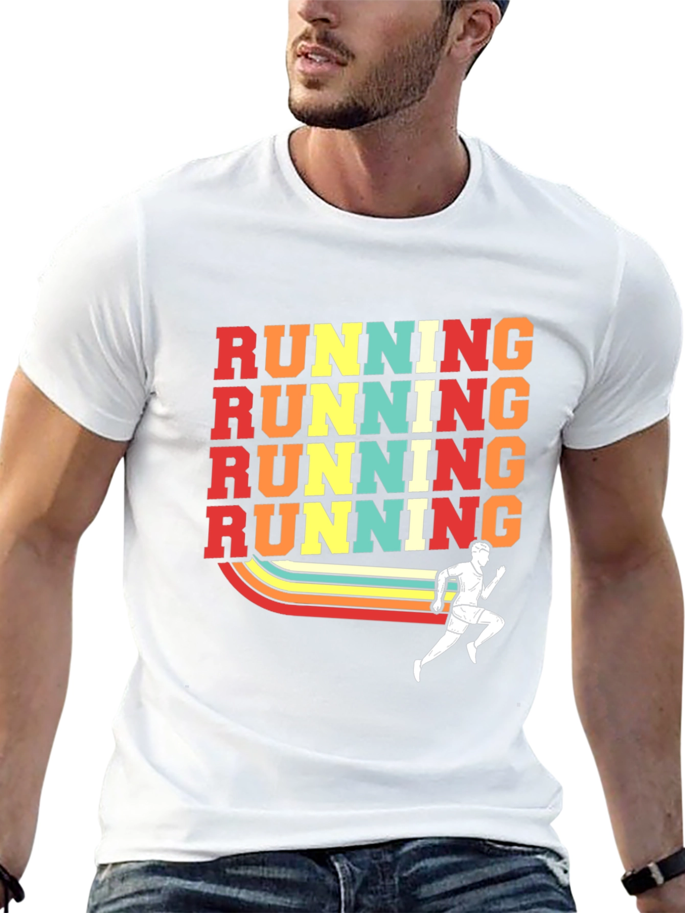 Retro Running T-Shirt - Black