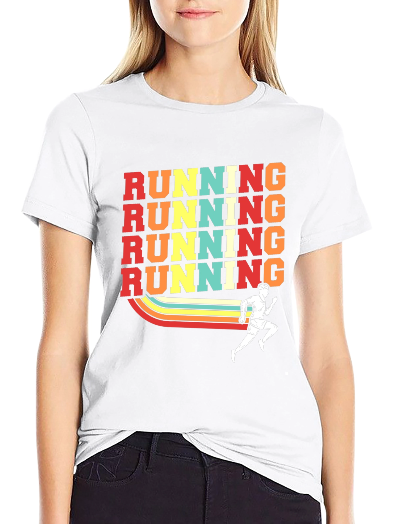 Retro Running T-Shirt - Black