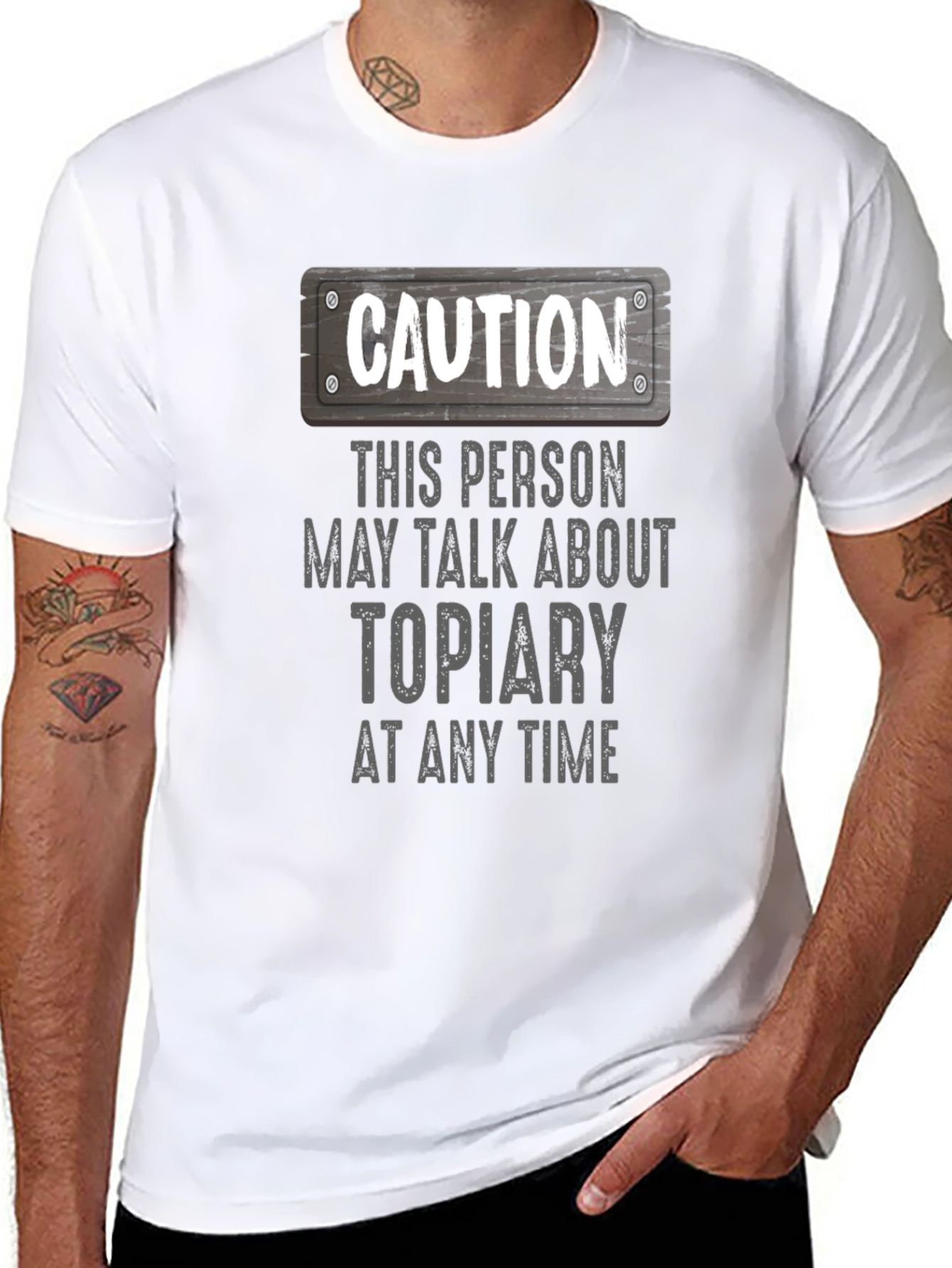 Caution Topiary T-Shirt - Funny Plant Lover Tee